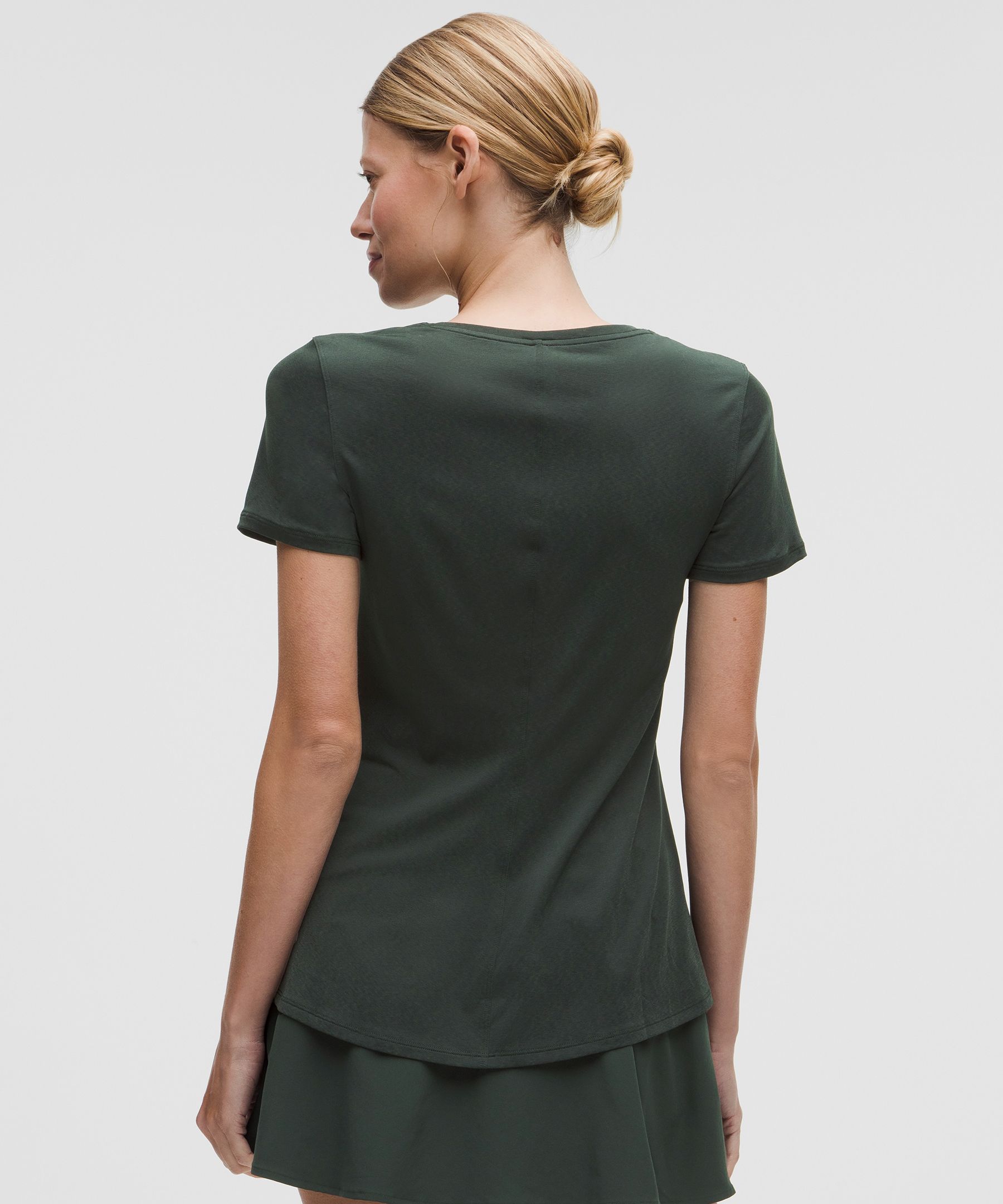 Lightweight Flowy Hem Short-Sleeve Shirt | Women's Short Sleeve Shirts & Tee's