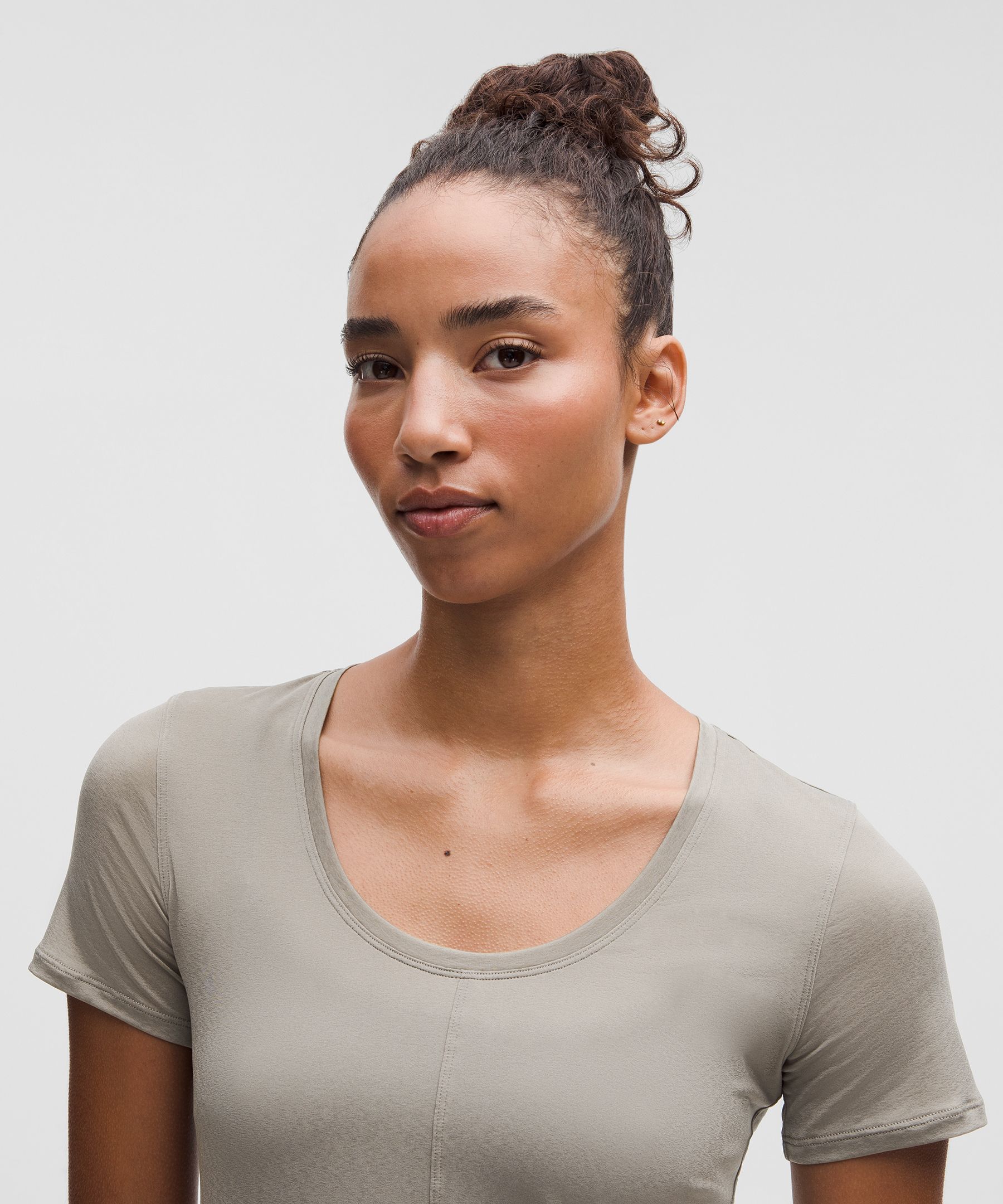 Lightweight Flowy Hem Short-Sleeve Shirt | Women's Short Sleeve Shirts & Tee's