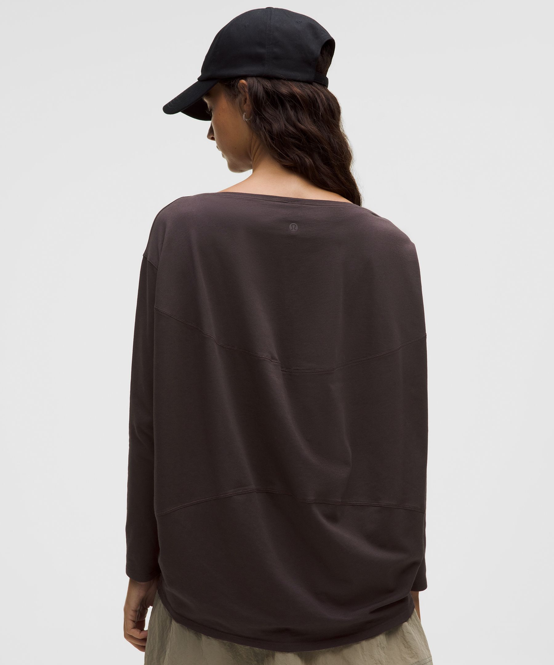 Lululemon Back In Action Organic Cotton Long-sleeve Shirt In Black