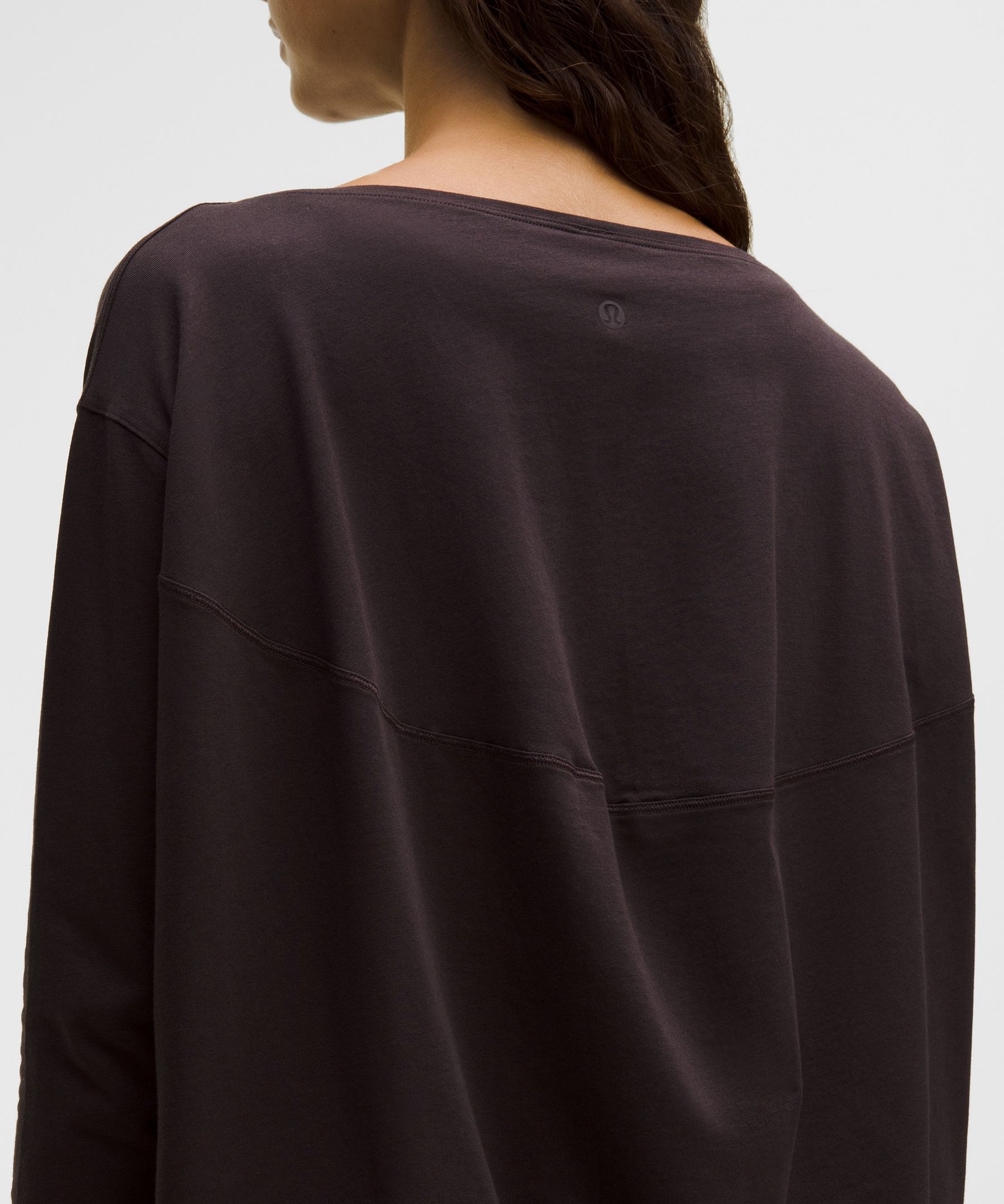 Lululemon Back In Action Organic Cotton Long-sleeve Shirt In Black