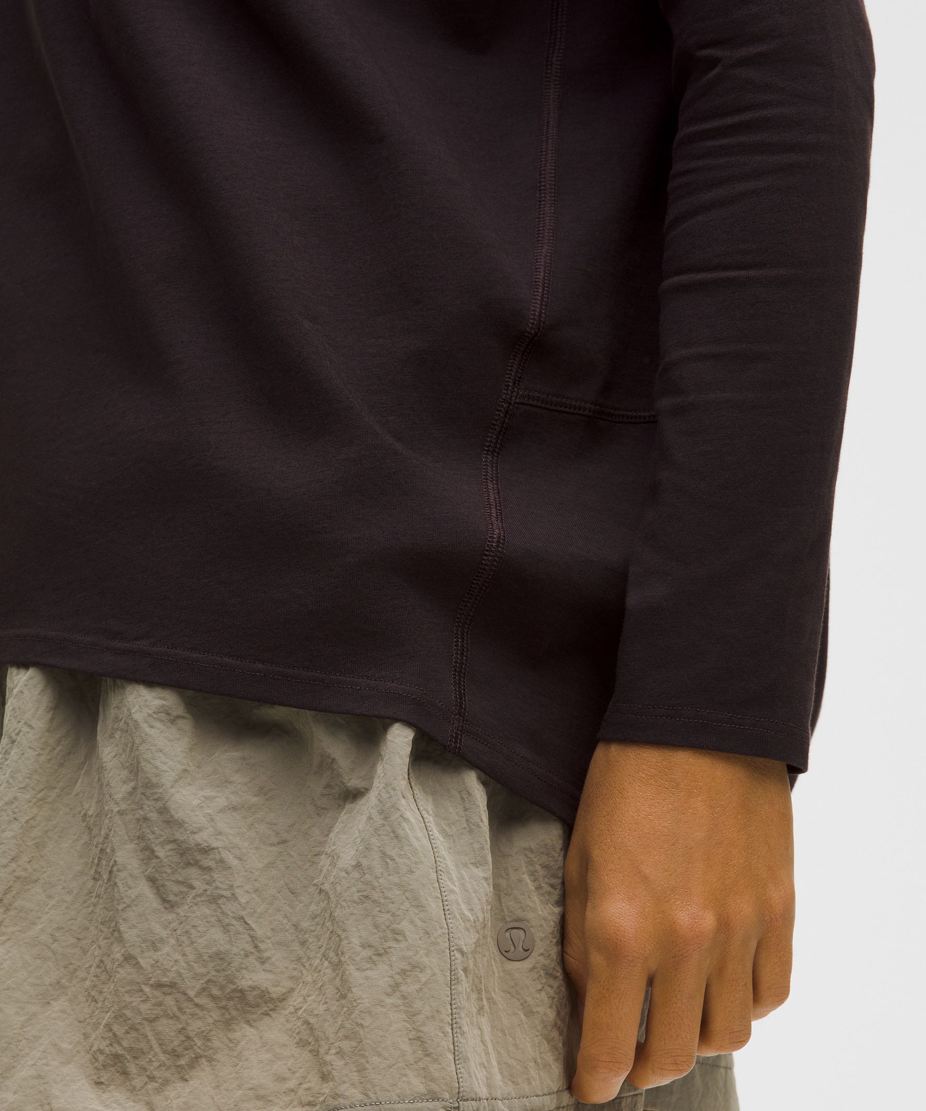 Lululemon Back In Action Organic Cotton Long-sleeve Shirt In Black