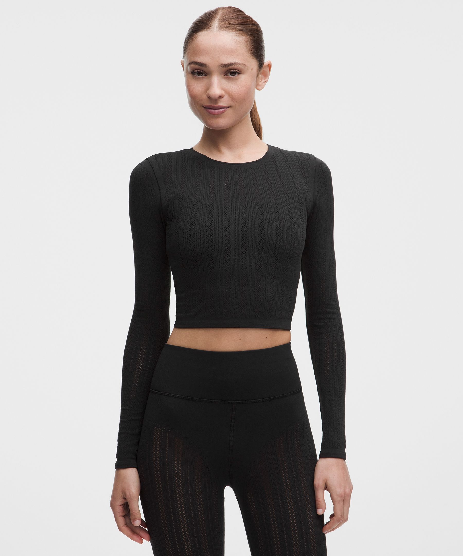 RevealKnit Pointelle Long-Sleeve Shirt
