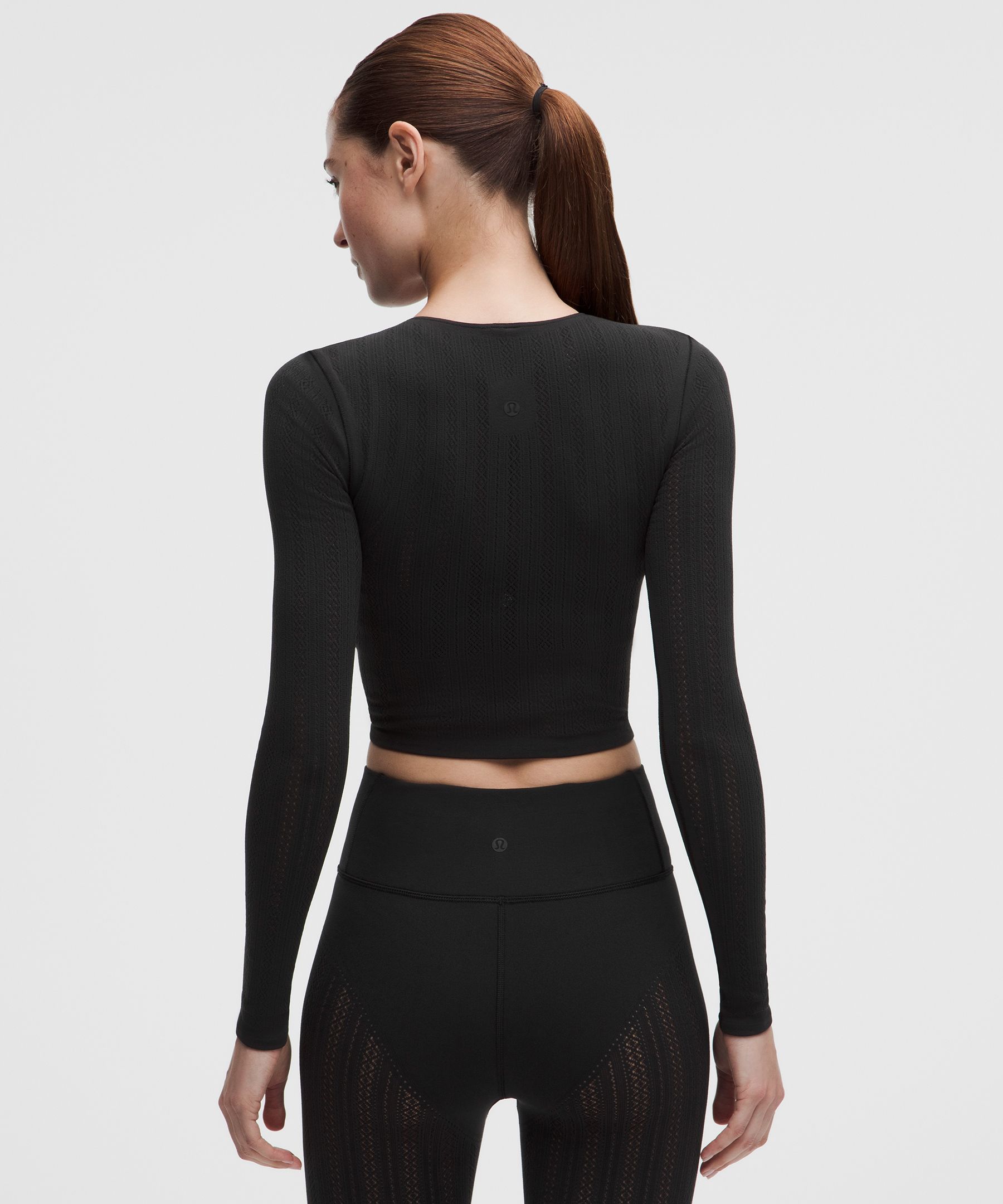 RevealKnit Pointelle Long-Sleeve Shirt