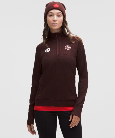 Lululemon Team Canada Women's Engineered Warmth Half Zip *CPC Logo