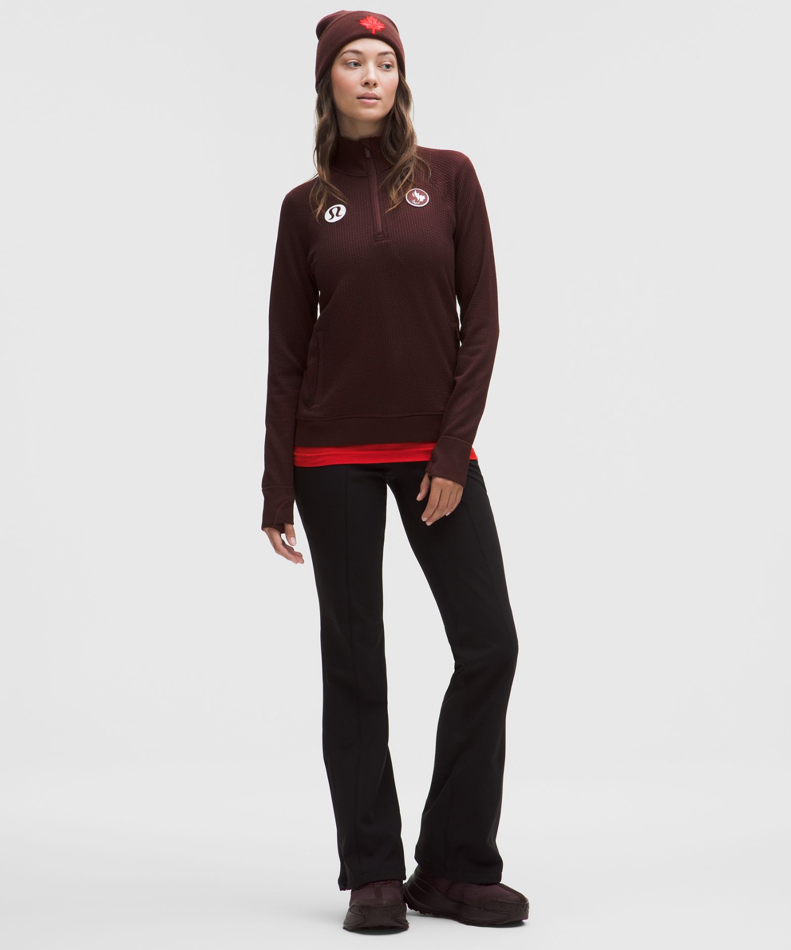 Lululemon Team Canada Women's Engineered Warmth Half Zip *CPC Logo — фото 2