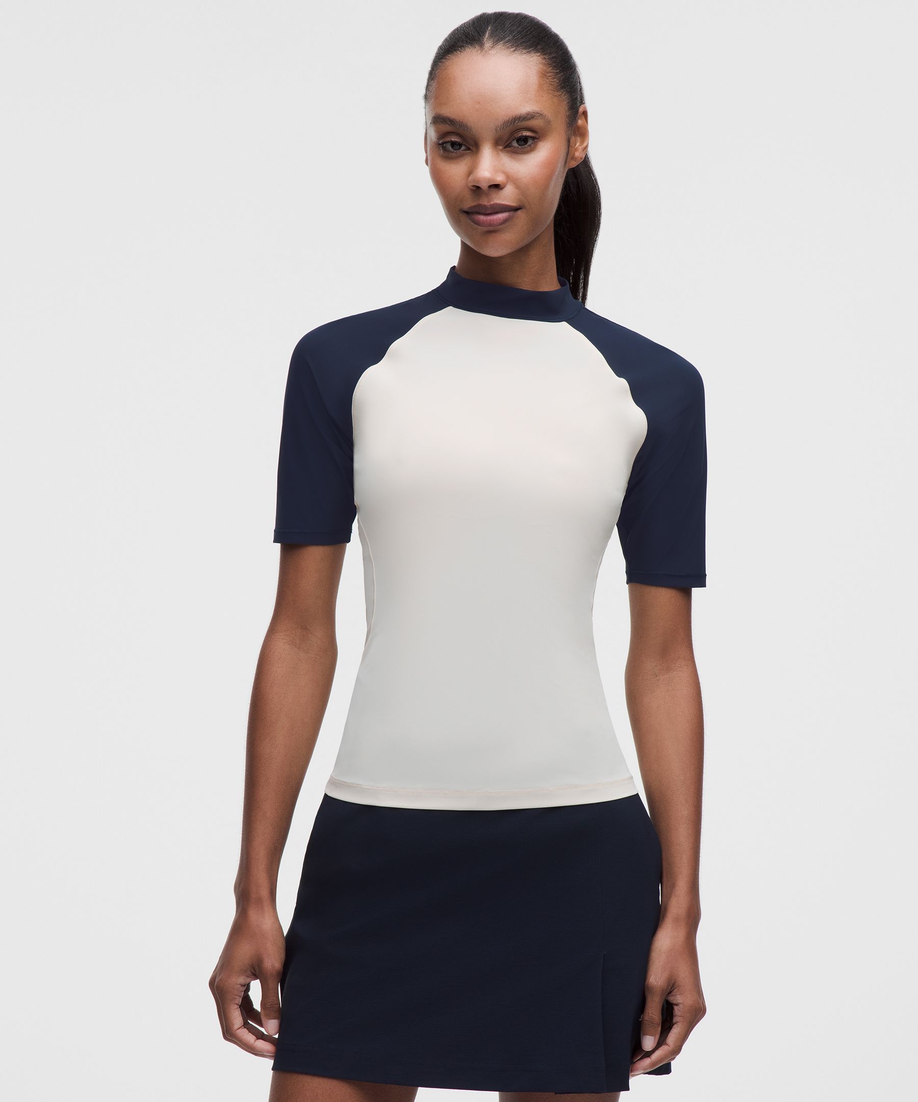 Lightweight Mockneck Short-Sleeve Shirt