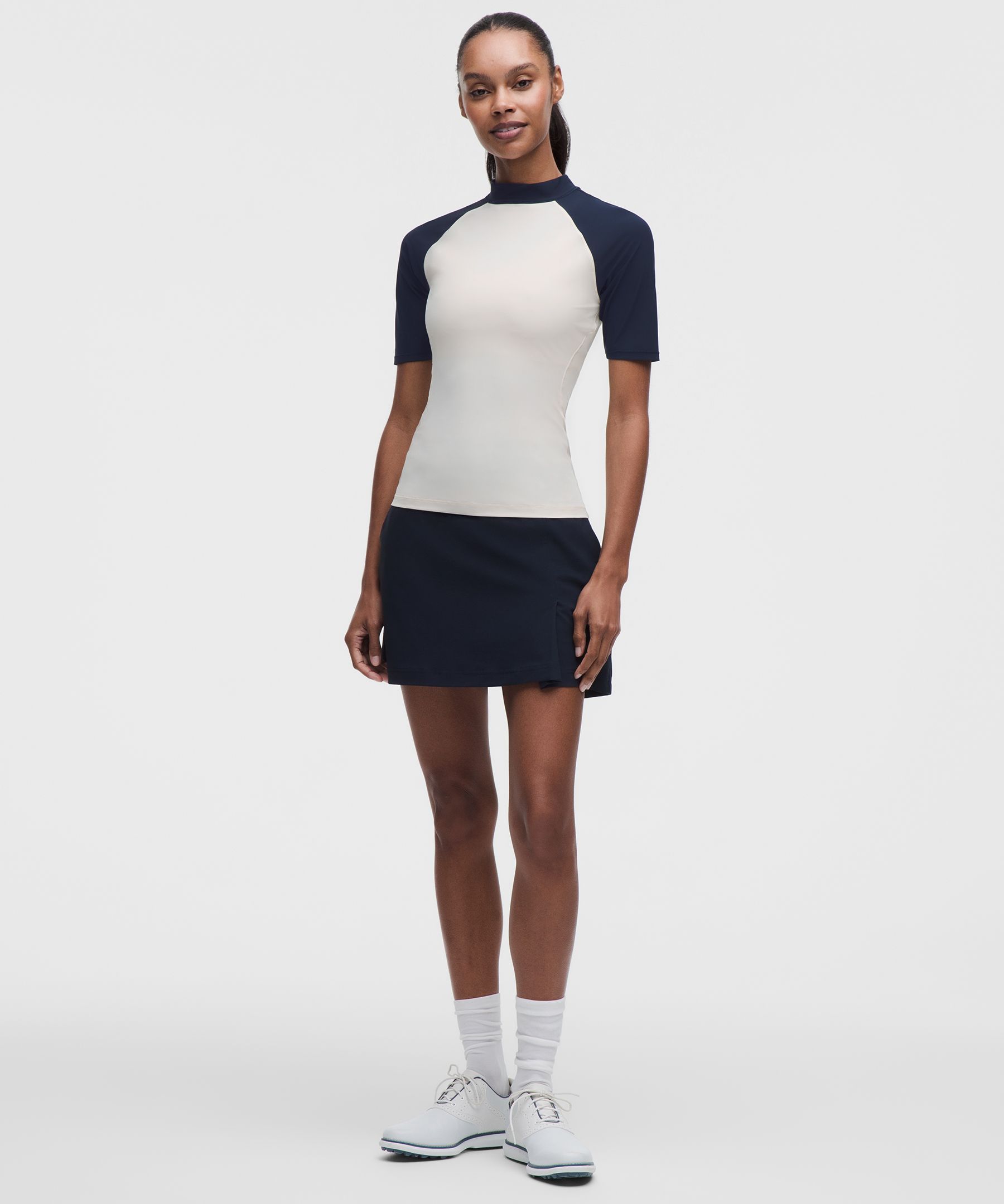 Lightweight Mockneck Short-Sleeve Shirt