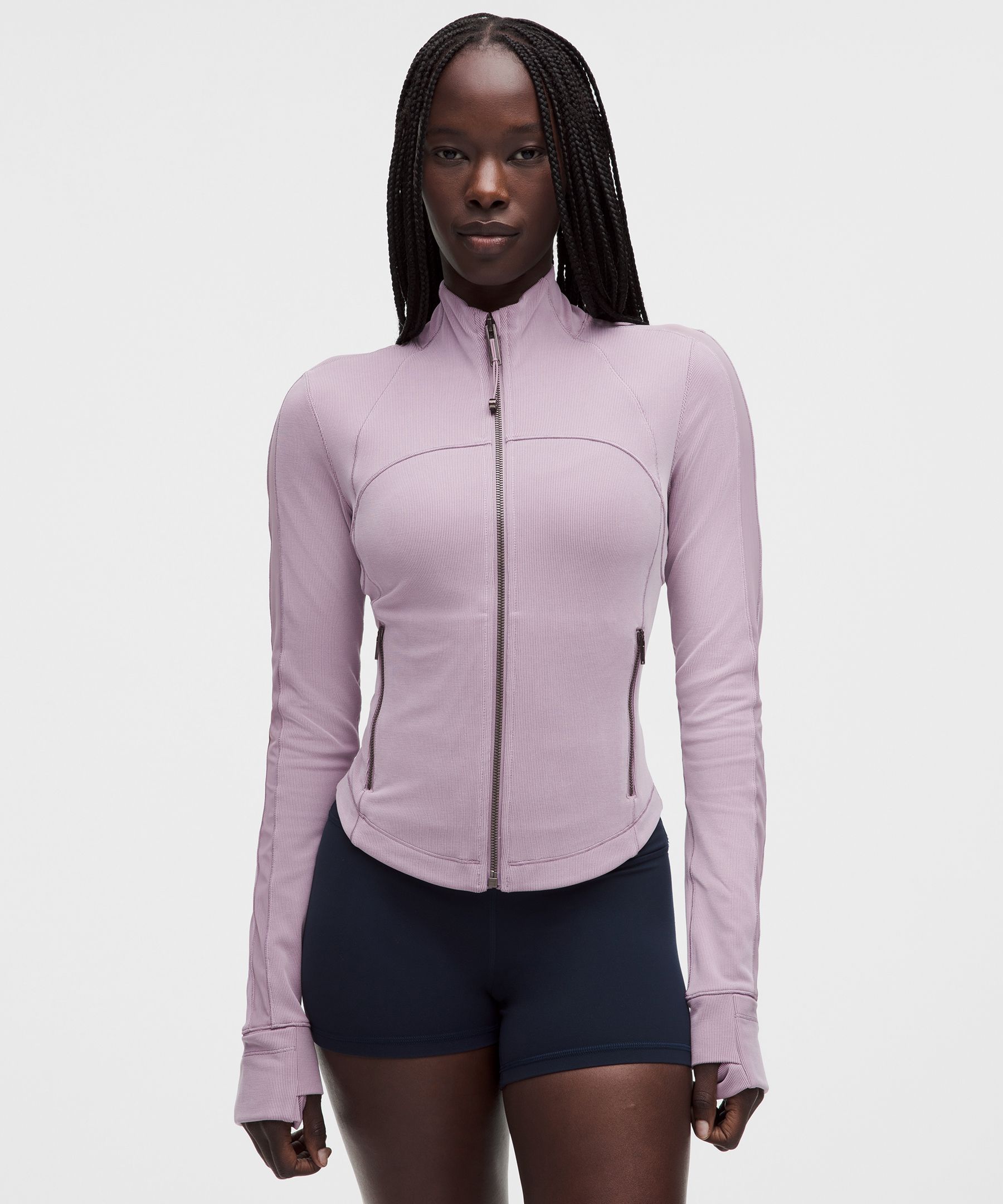 lululemon – Women’s Define Jacket Micro-Rib Drapey Softstreme – Color Purple/Pastel – Size 18