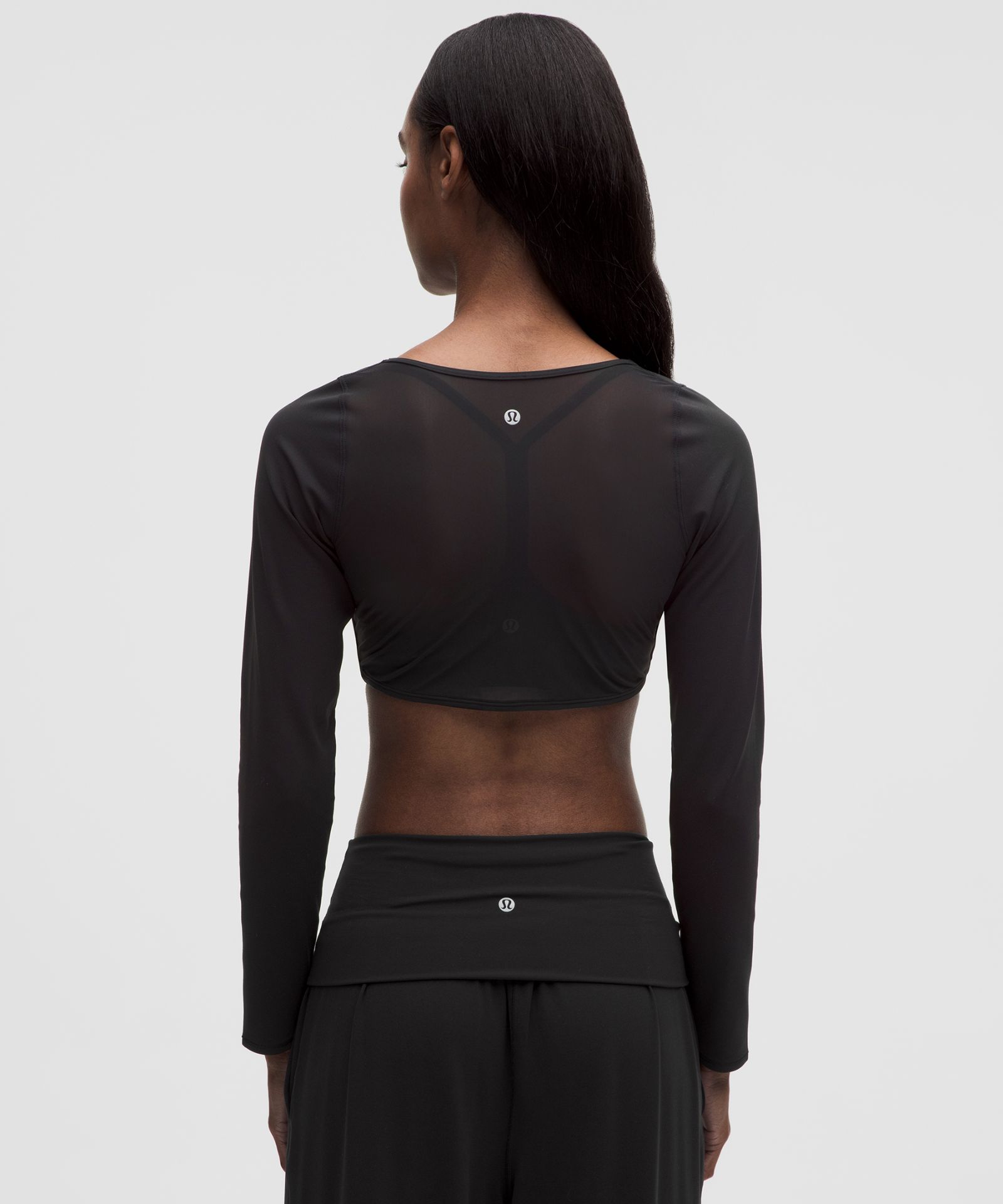 Женский укороченный кардиган Lululemon Nulu с сеткой — фото 3
