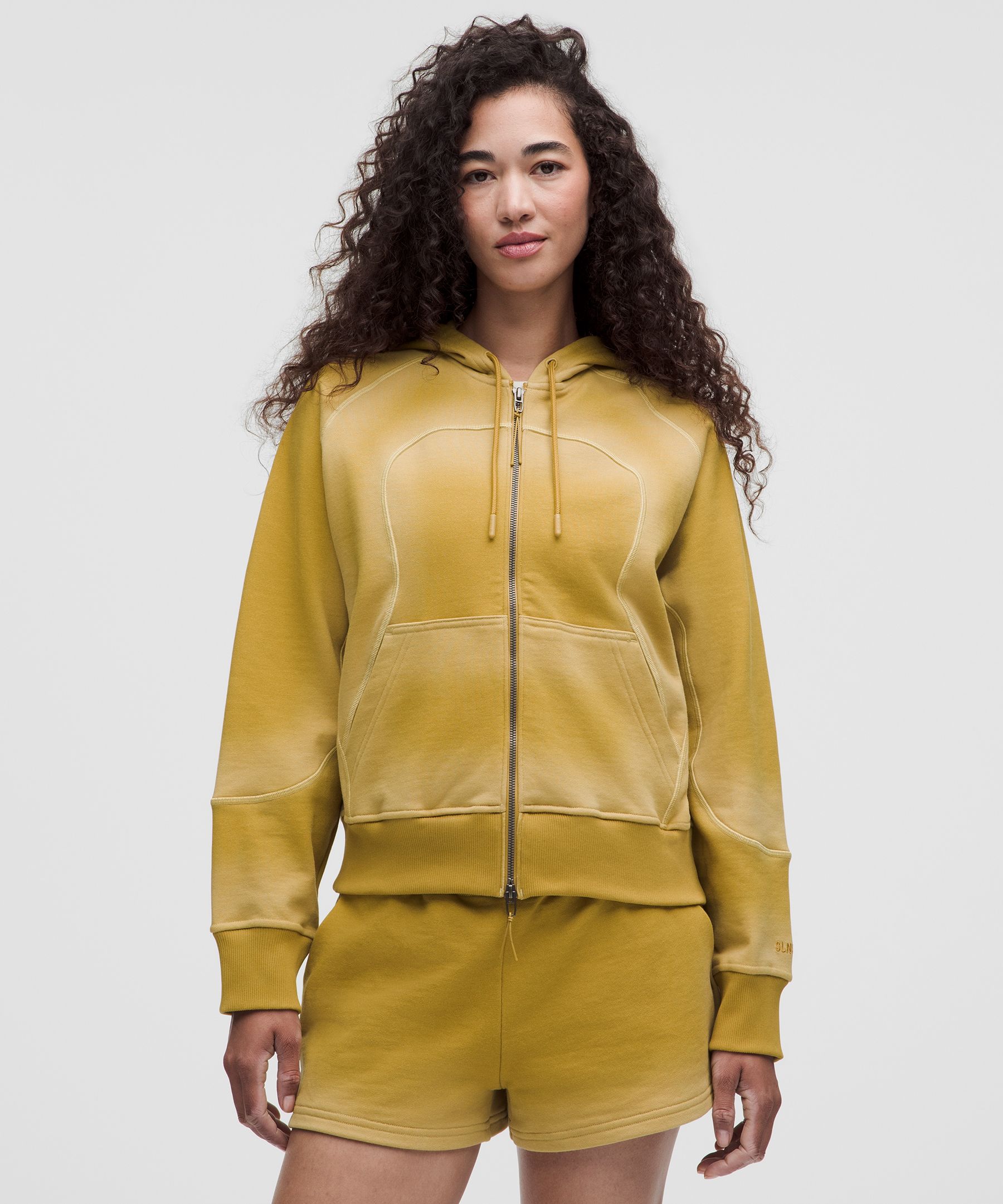 Hoodie mit Rei&szlig;verschluss aus French-Terry-Material im Faded Look *SLNSH Kollektion