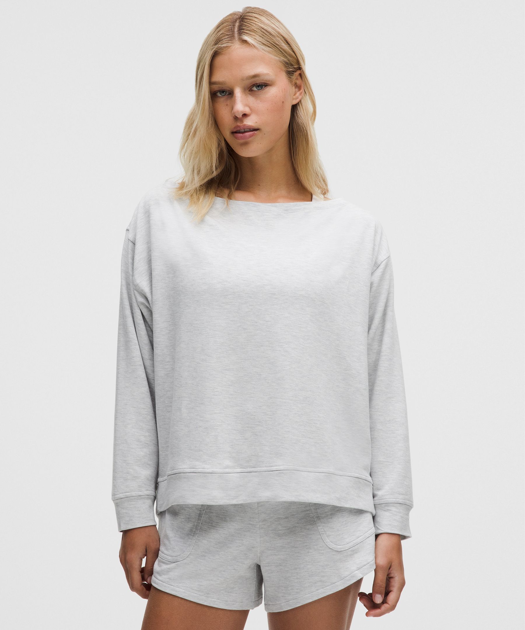 BeCalm Oversized Boatneck Long-Sleeve Shirt