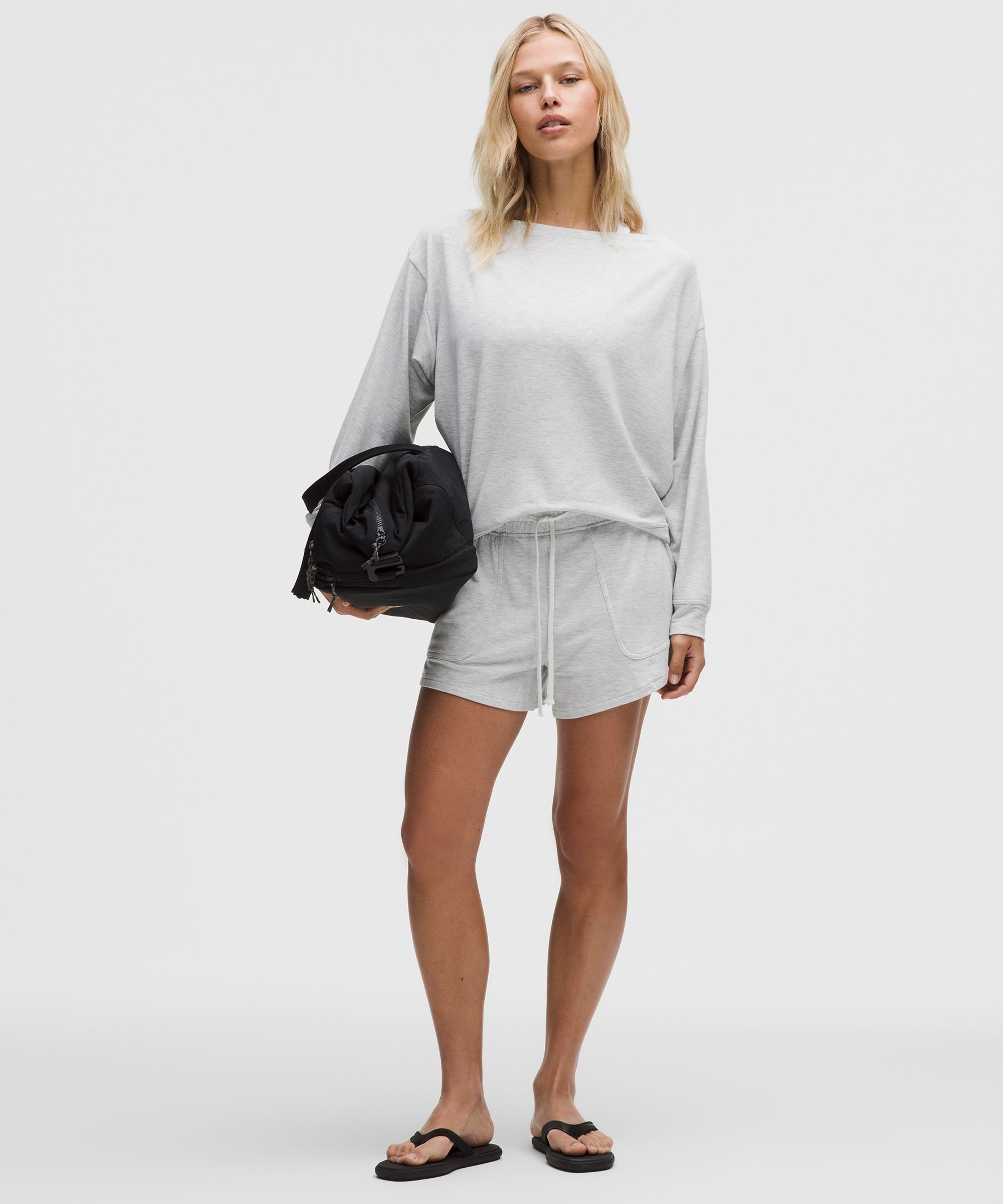 BeCalm Oversized Boatneck Long-Sleeve Shirt