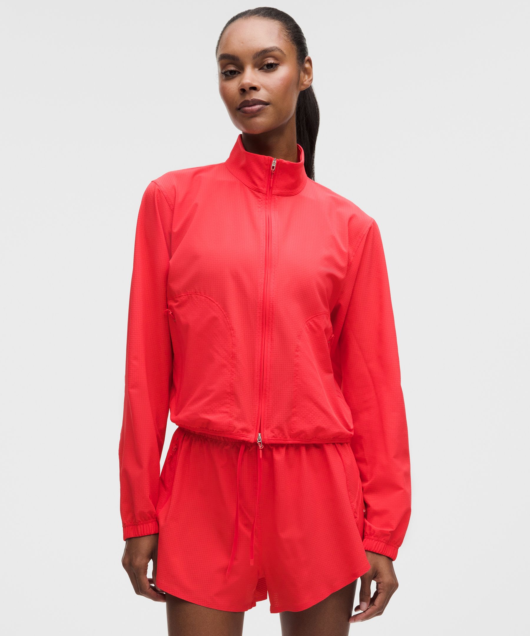 Textured Mesh Running Jacket