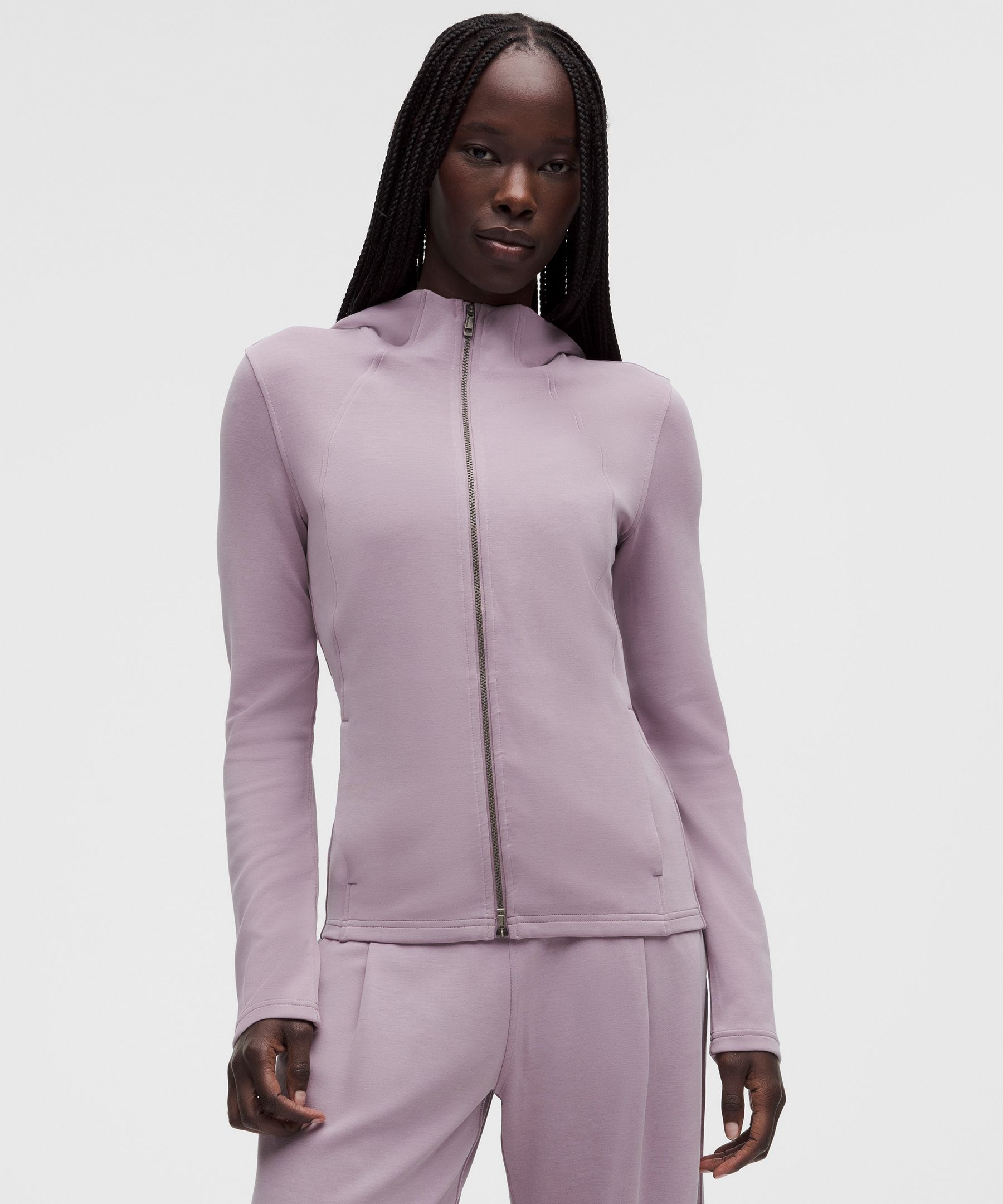 lululemon – Women’s Lightweight Softstreme Full-Zip Hoodie – Color Purple/Pastel – Size XS