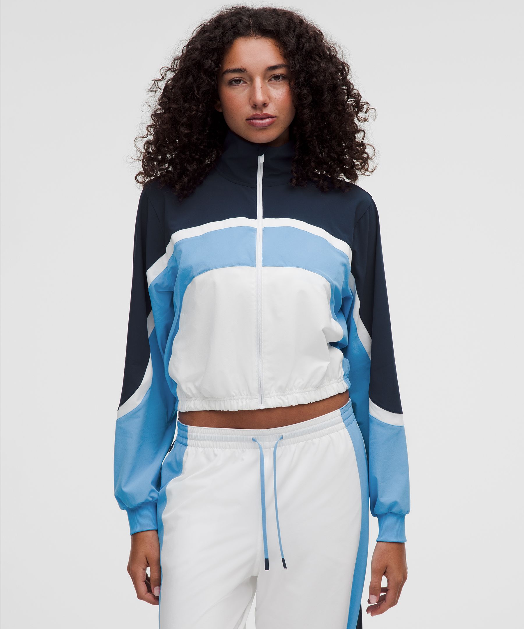 lululemon – Women’s Court Champ UV-Protective Tennis Jacket – Color White/Blue – Size Medium