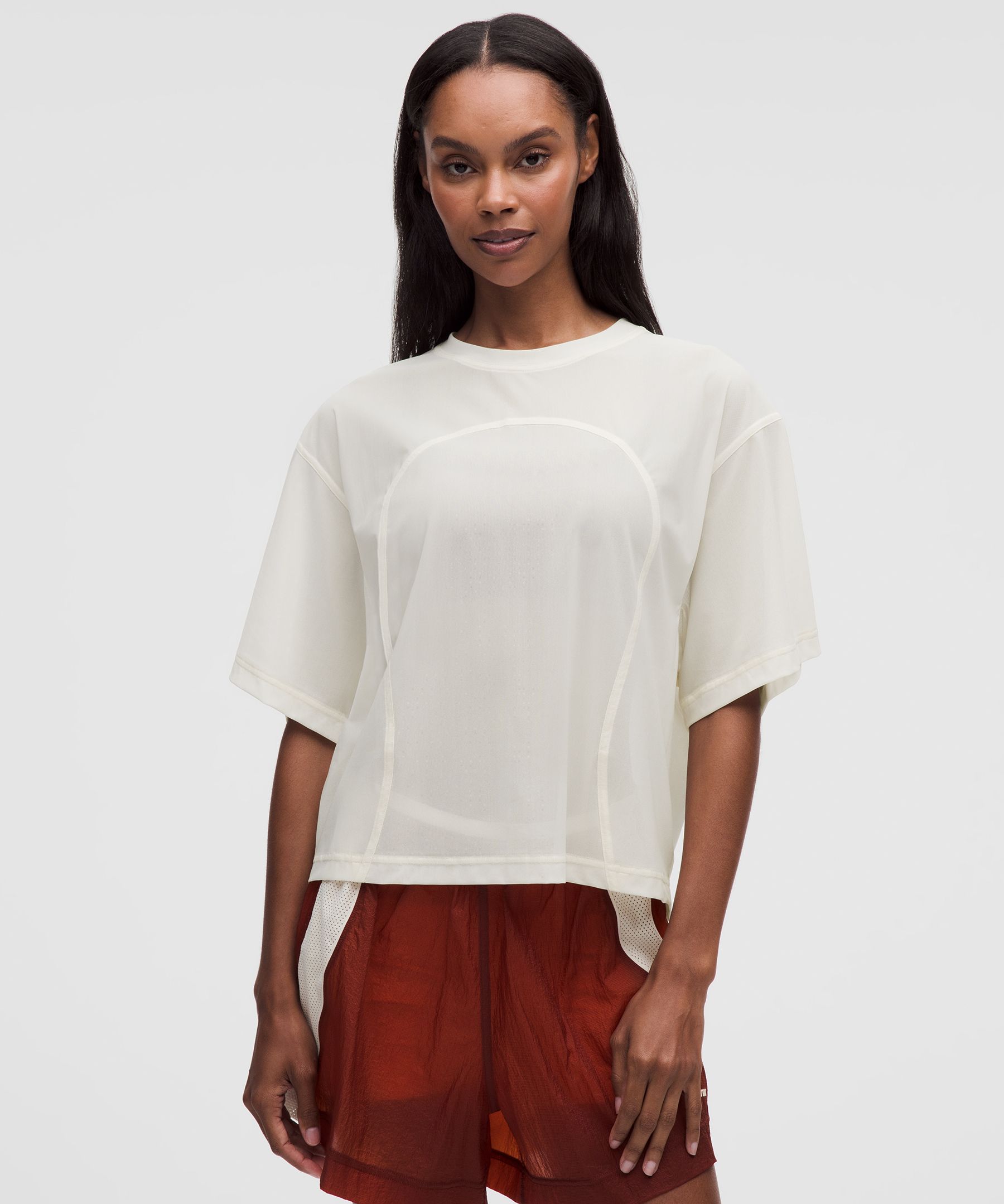 lululemon – Women’s Stretch Relaxed-Fit T-Shirt – Color White – Size Medium