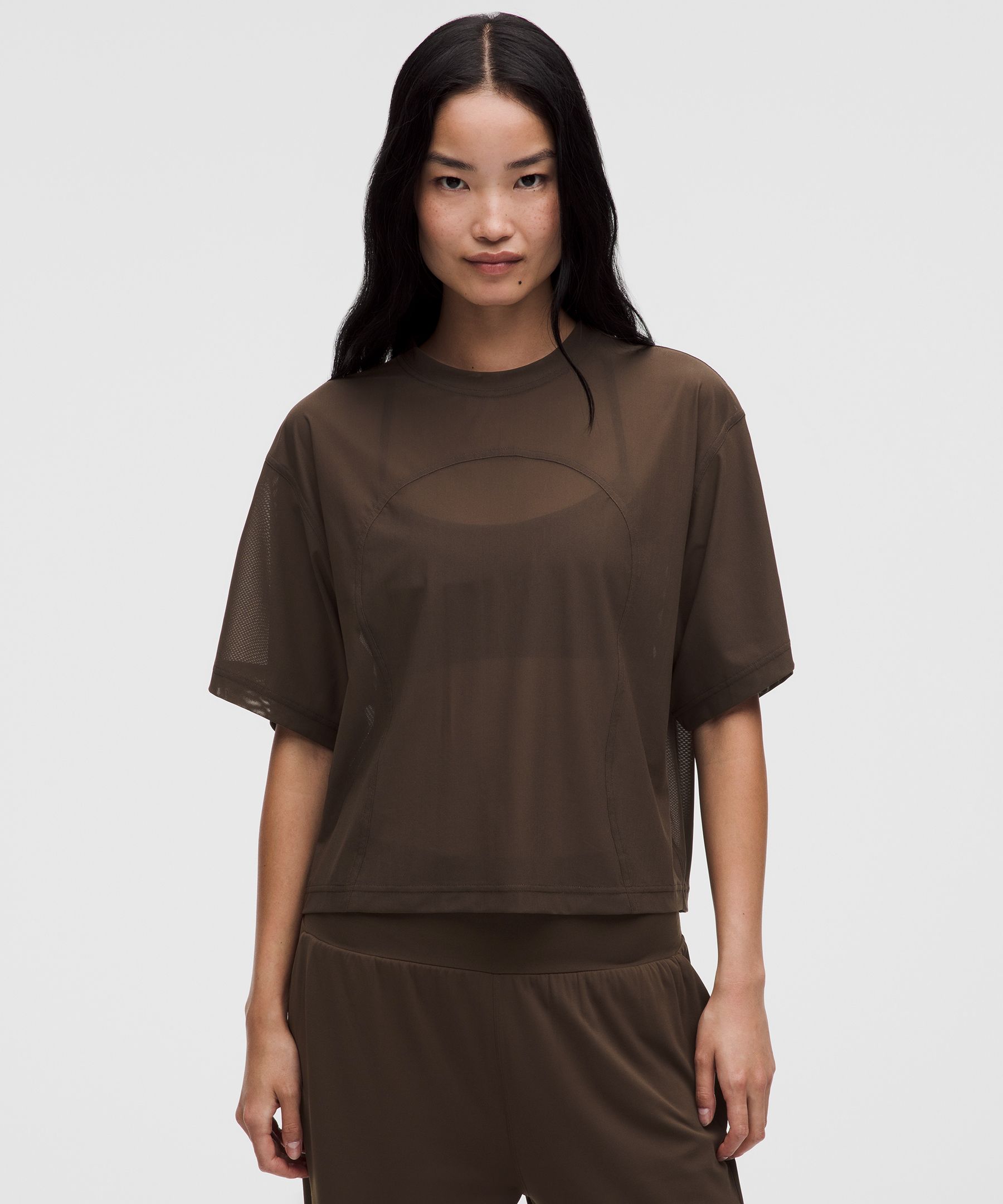 Stretch Mesh Relaxed-Fit T-Shirt