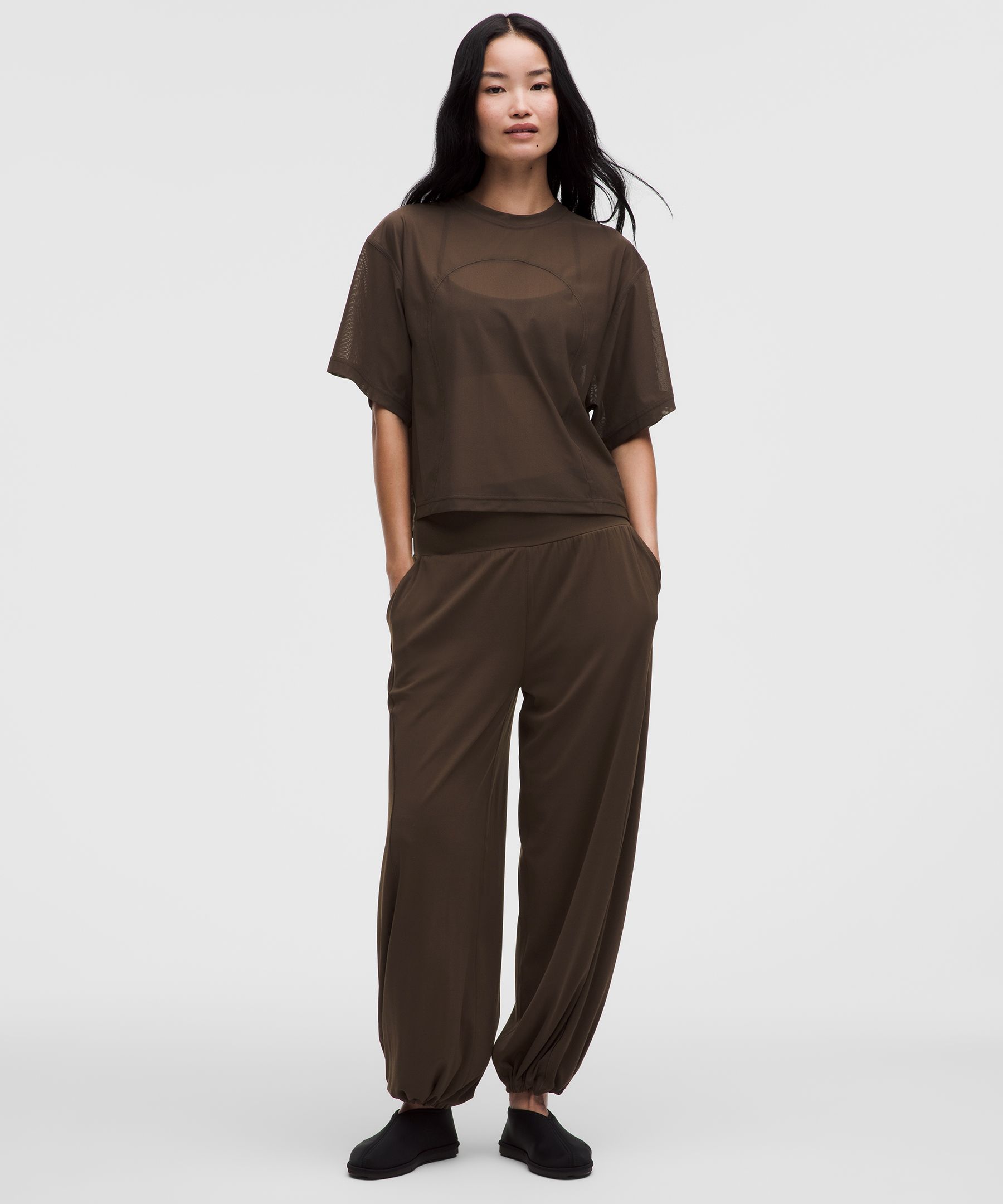 Stretch Mesh Relaxed-Fit T-Shirt