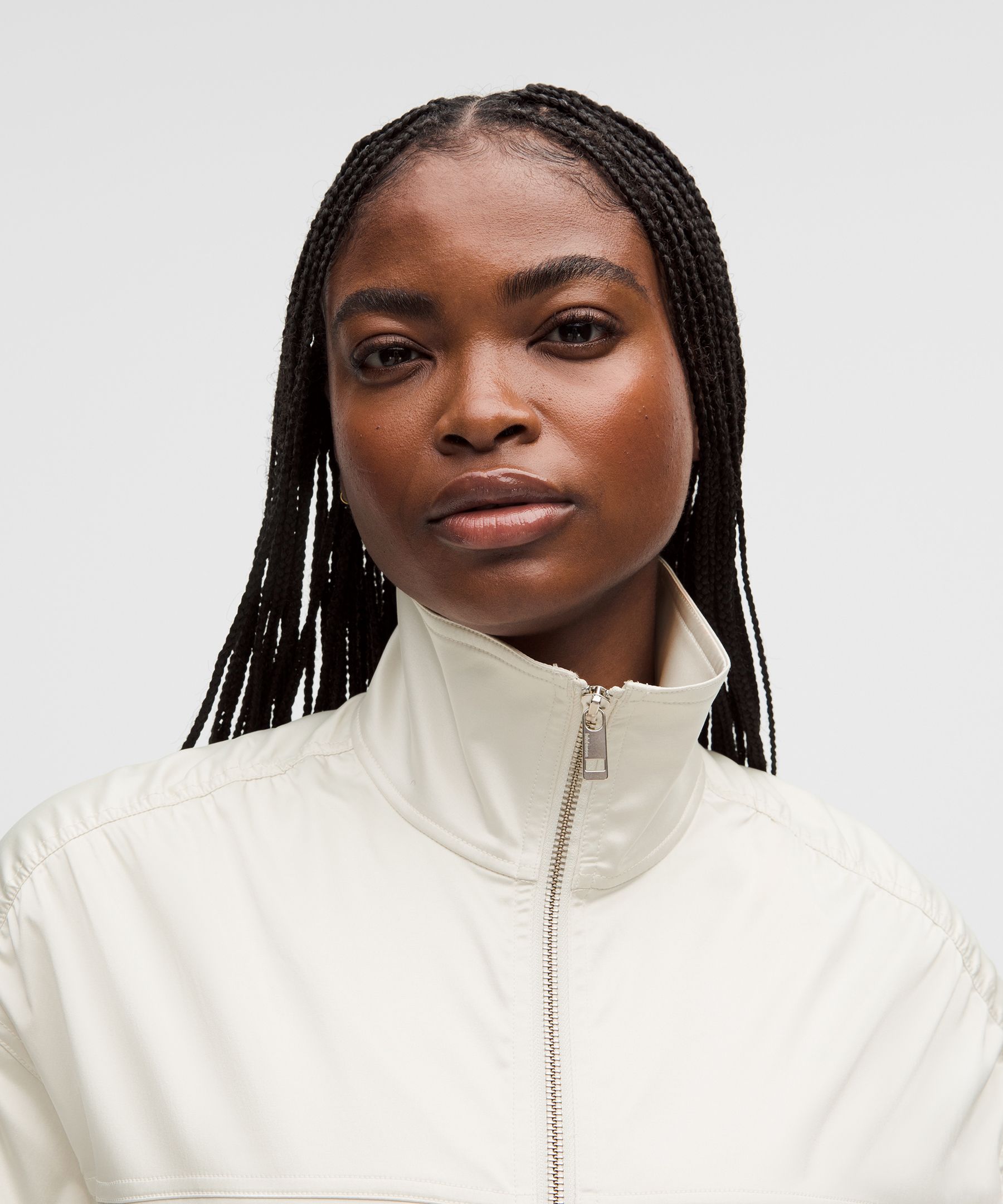 Stretch Satin Bomber Jacket