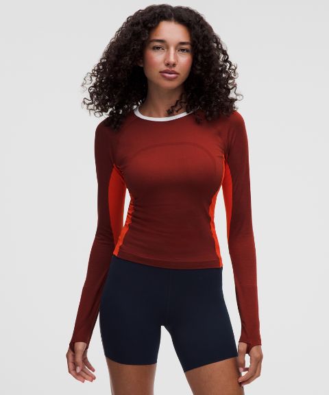 Женский лонгслив Lululemon Swiftly Tech 2.0 Colour Block