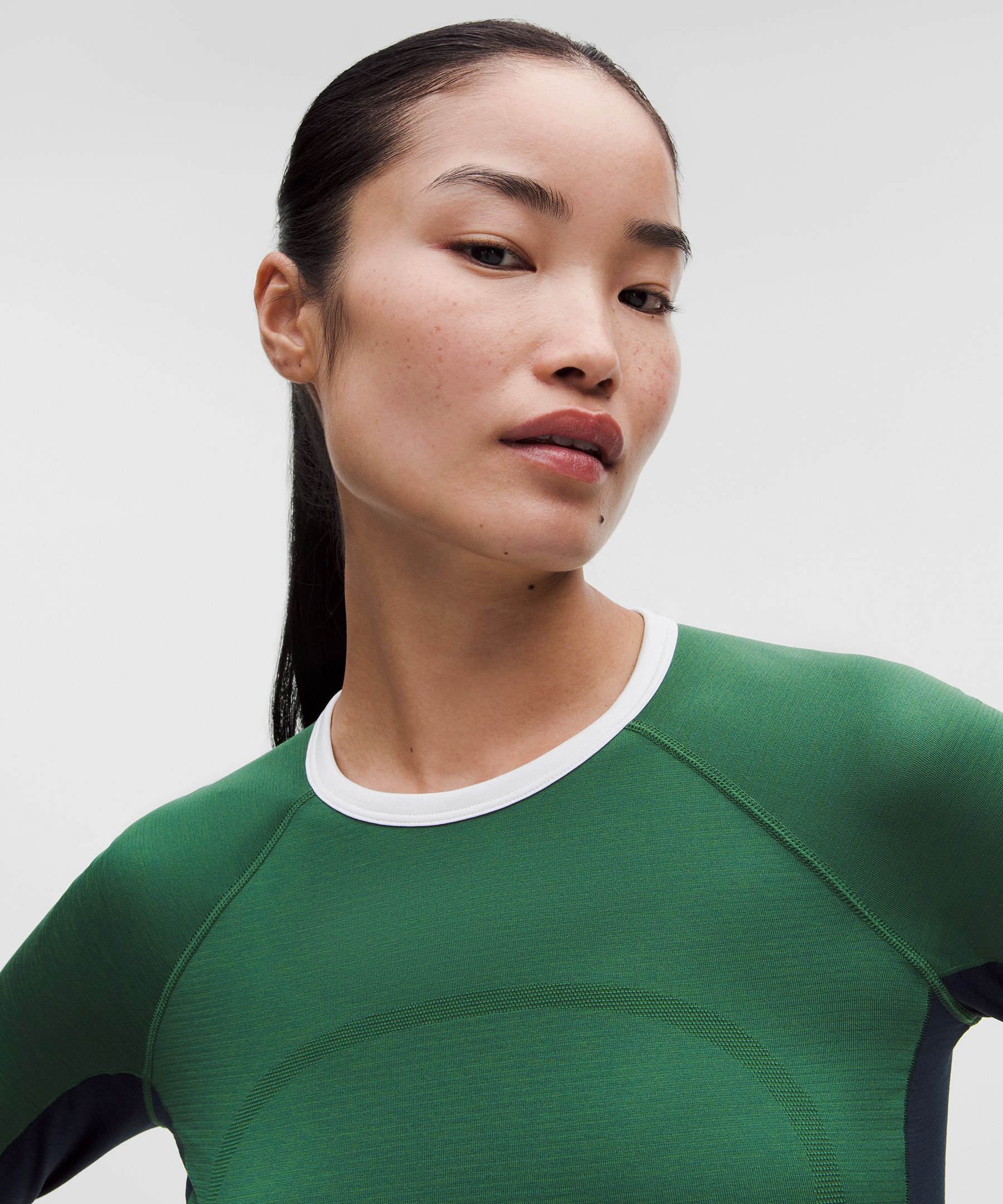 Swiftly Tech Long-Sleeve 2.0 Waist Length *Colour Block