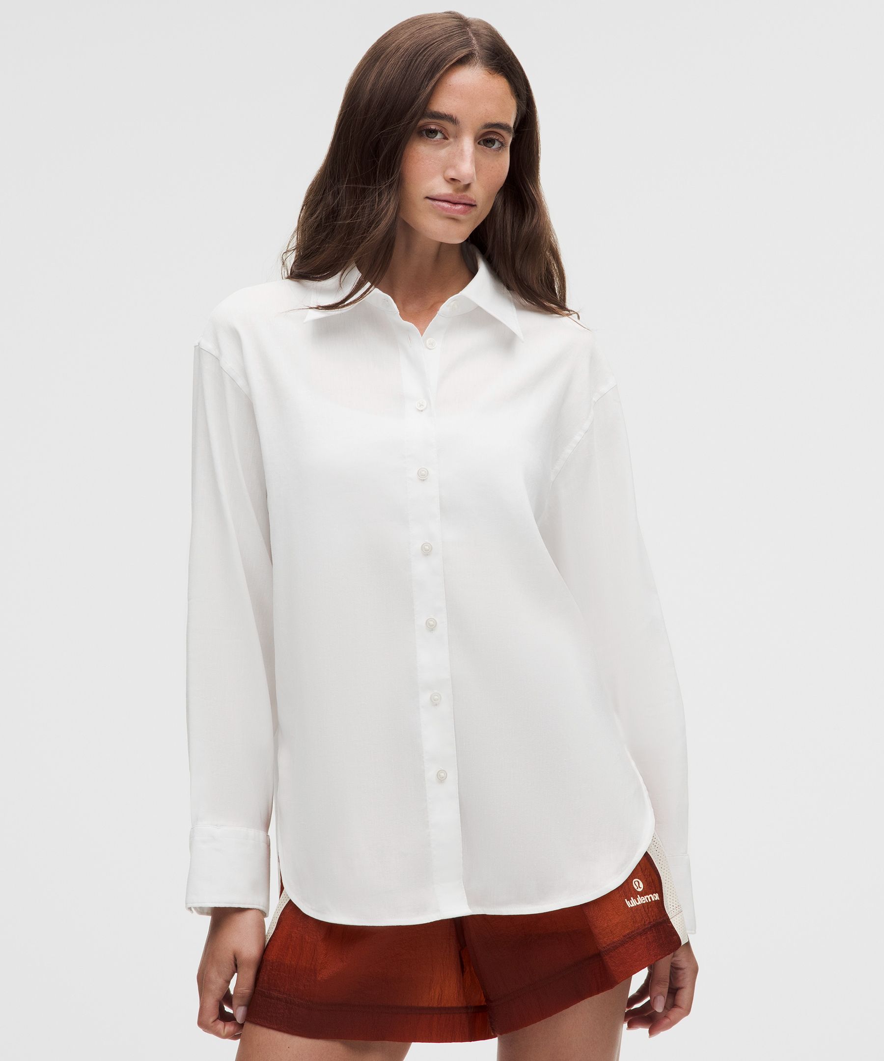 LuluLinen Relaxed-Fit Long-Sleeve Button Up