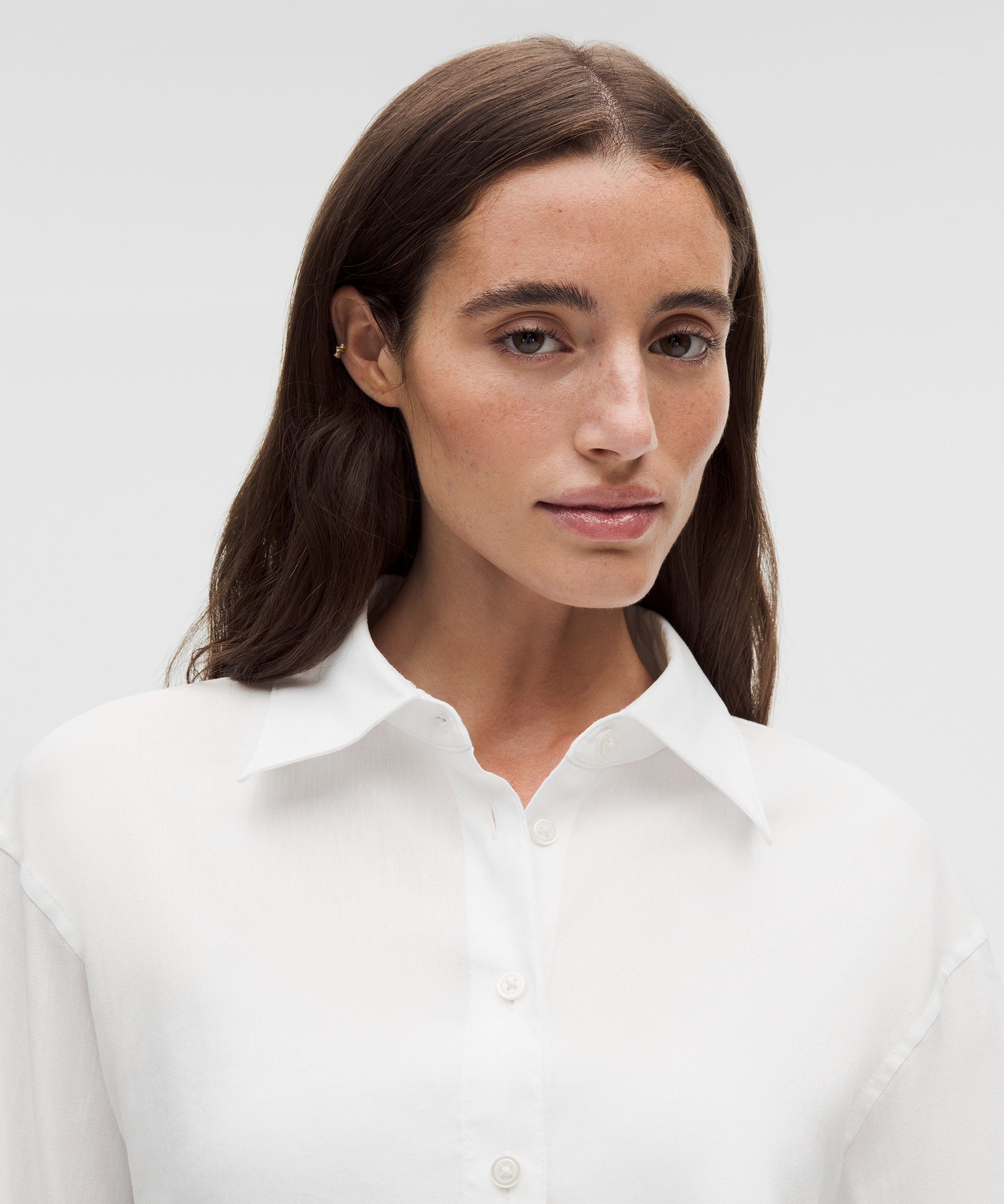 Chemise LuluLinen d&eacute;contract&eacute;e &agrave; manches longues