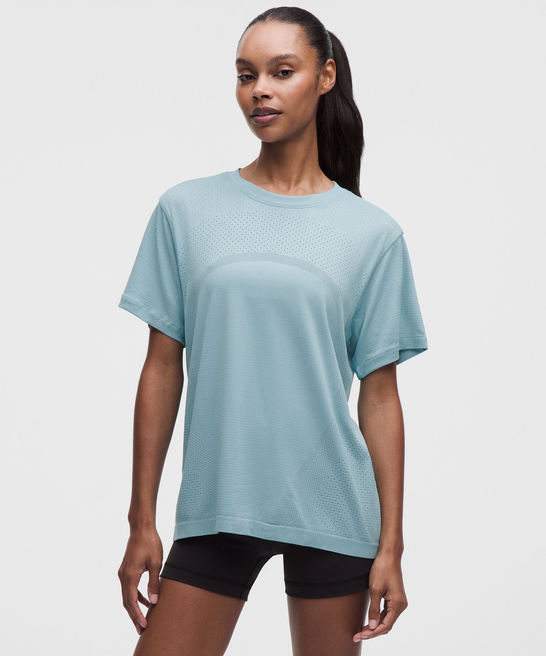 Swiftly Relaxed Short-Sleeve Shirt Hip Length