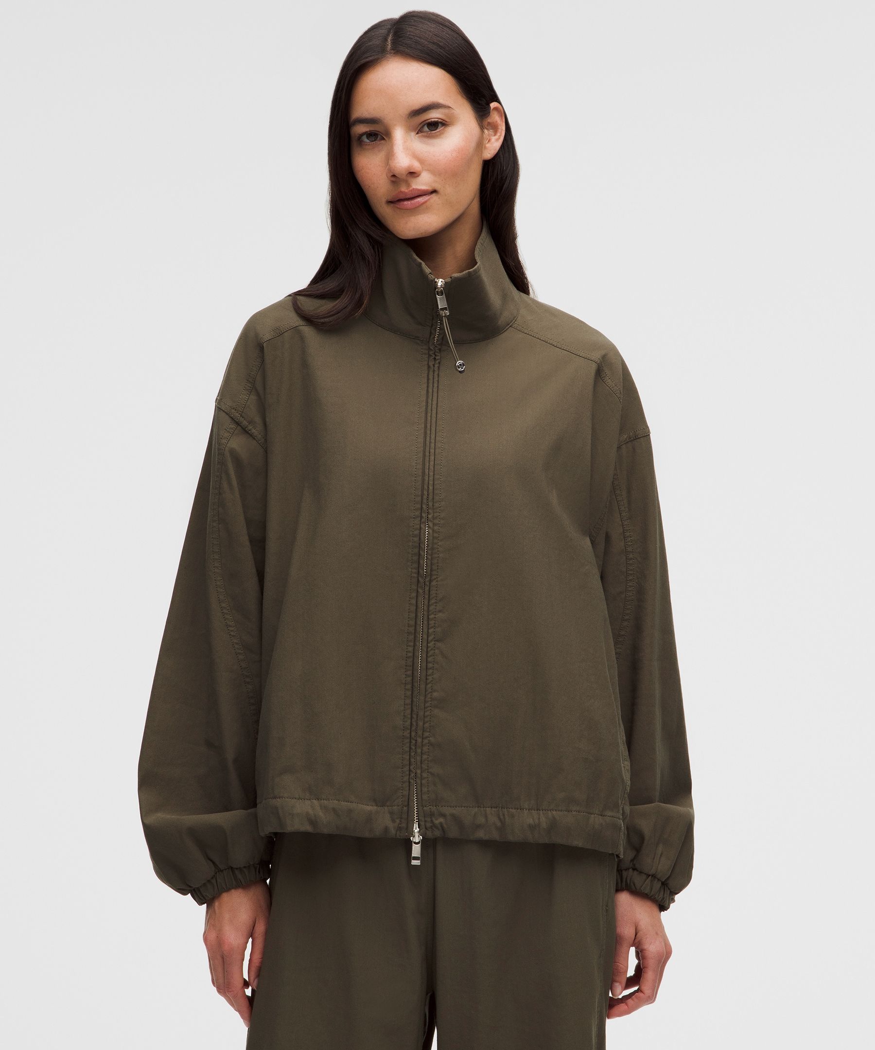 LuluLinen Funnel-Neck Jacket