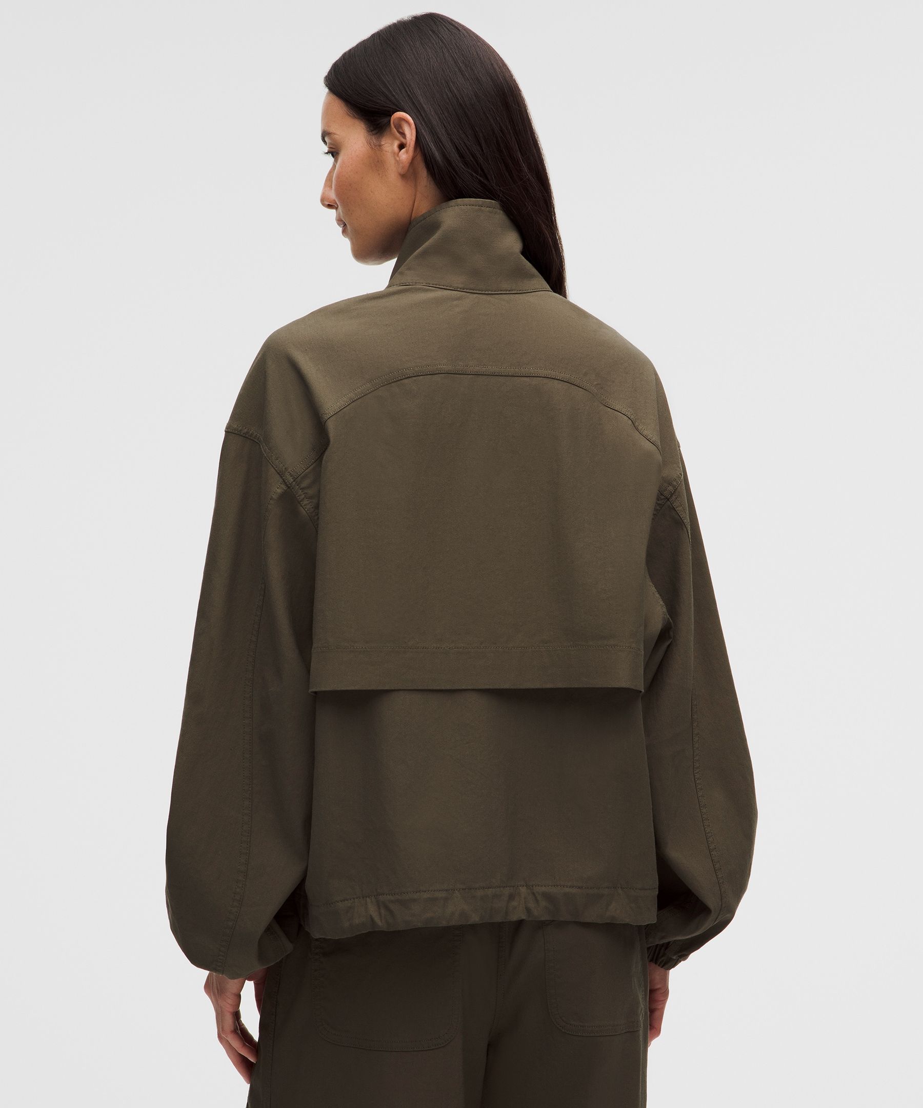 LuluLinen Funnel-Neck Jacket