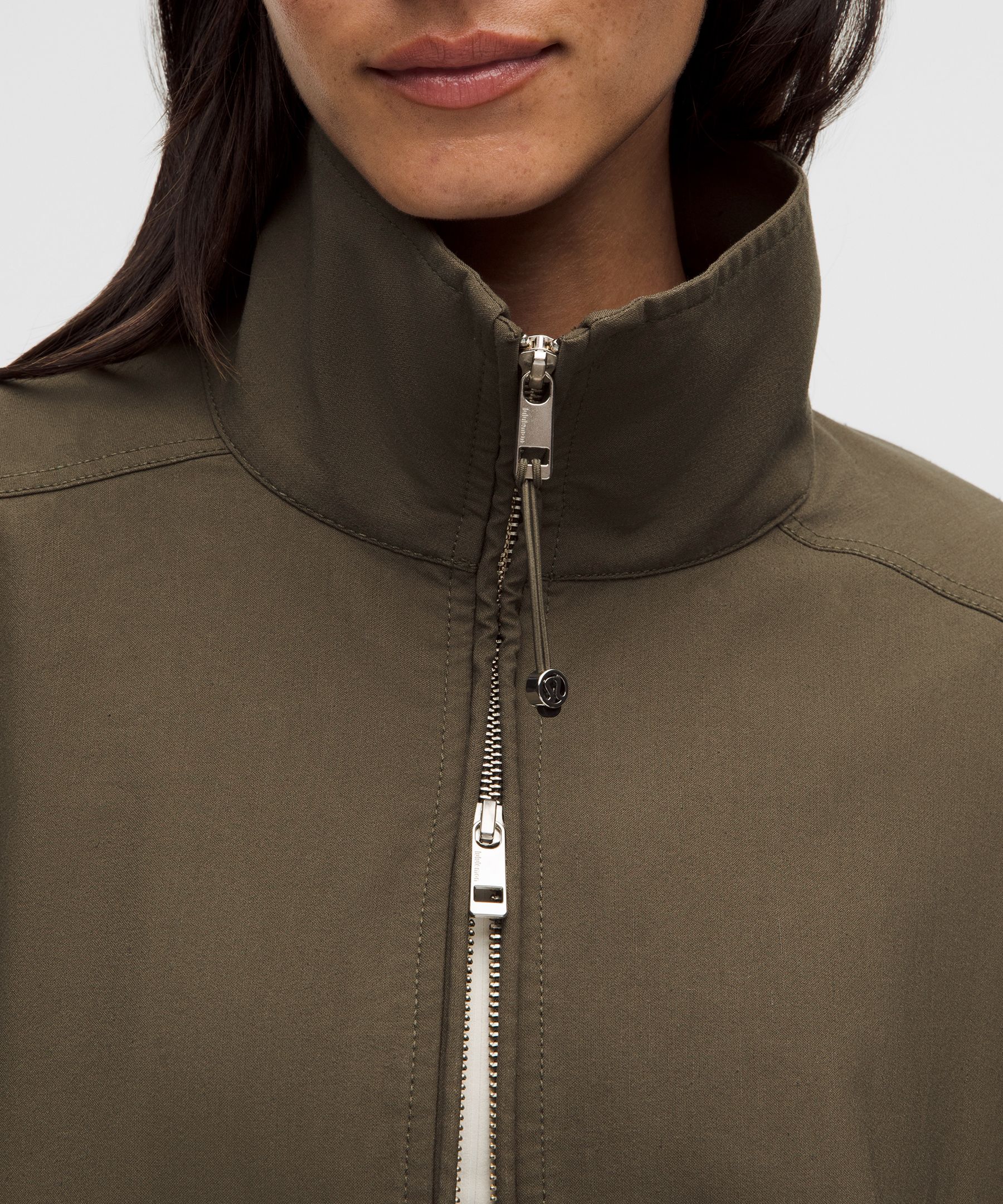 LuluLinen Funnel-Neck Jacket