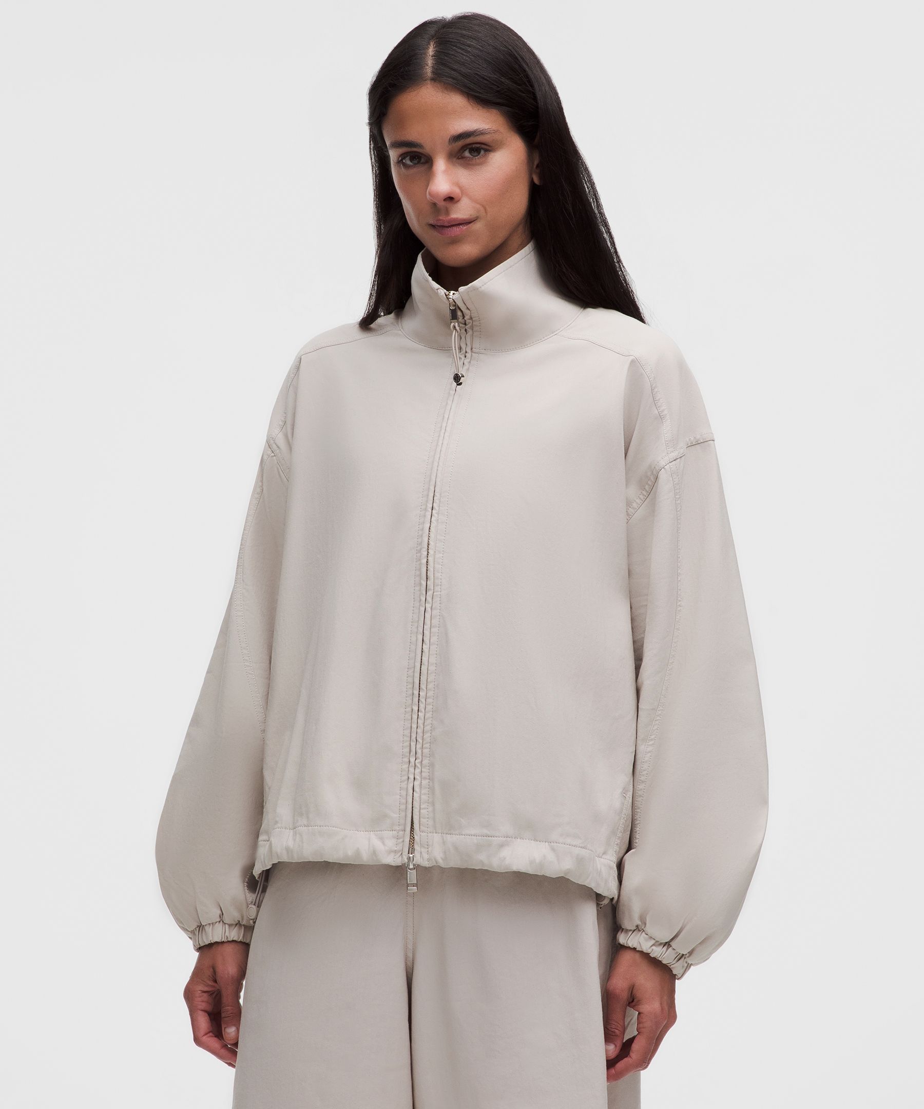 LuluLinen Funnel-Neck Jacket