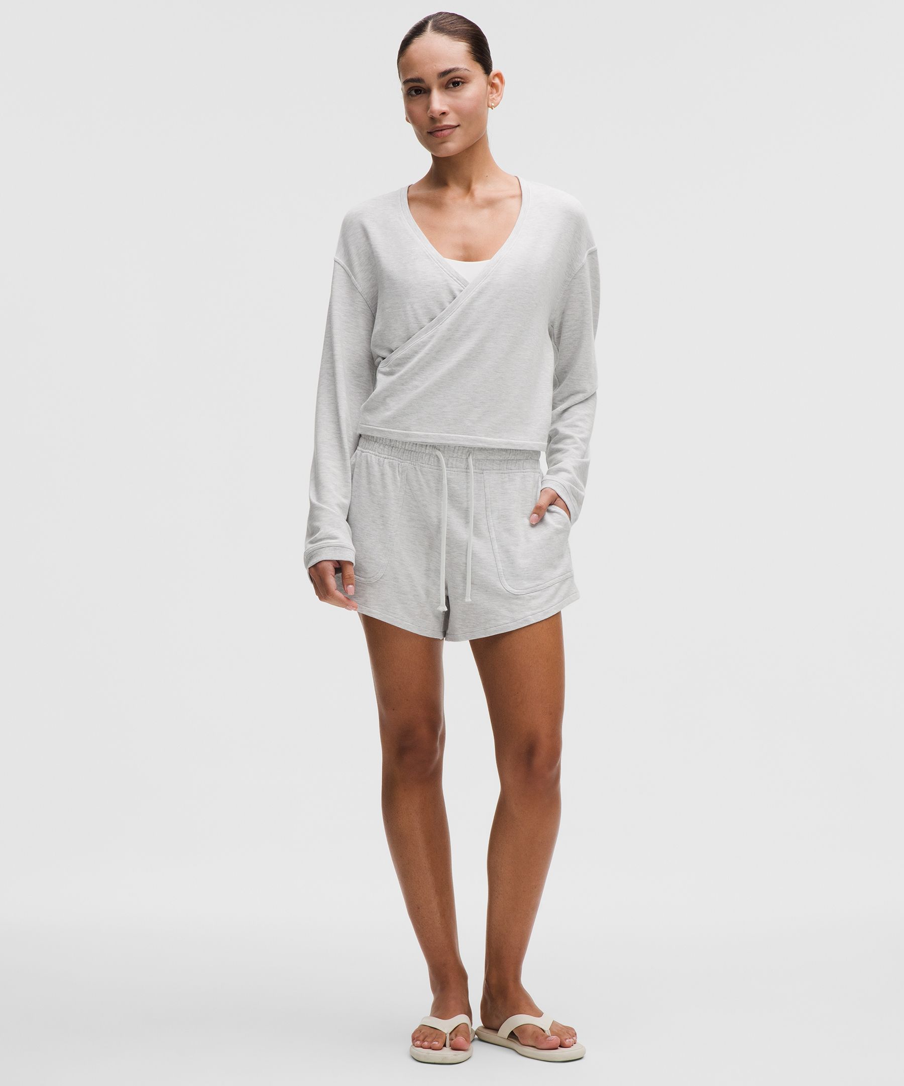 BABYL L FORCE LONG SLEEVE Mサイズ BeCalm Wrap-Front Long-Sleeve Shirt | ロングスリーブ | Lululemon JP