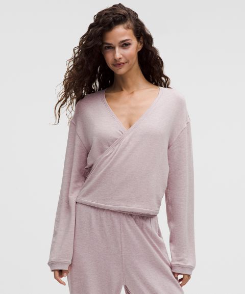 Женская рубашка Lululemon BeCalm с запахом и длинным рукавом