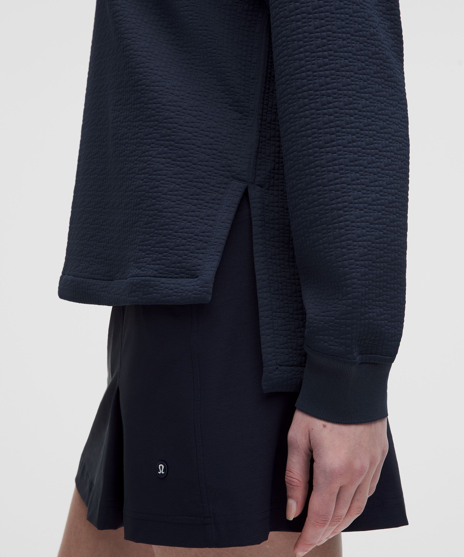Jacquard High-Low Golf Pullover