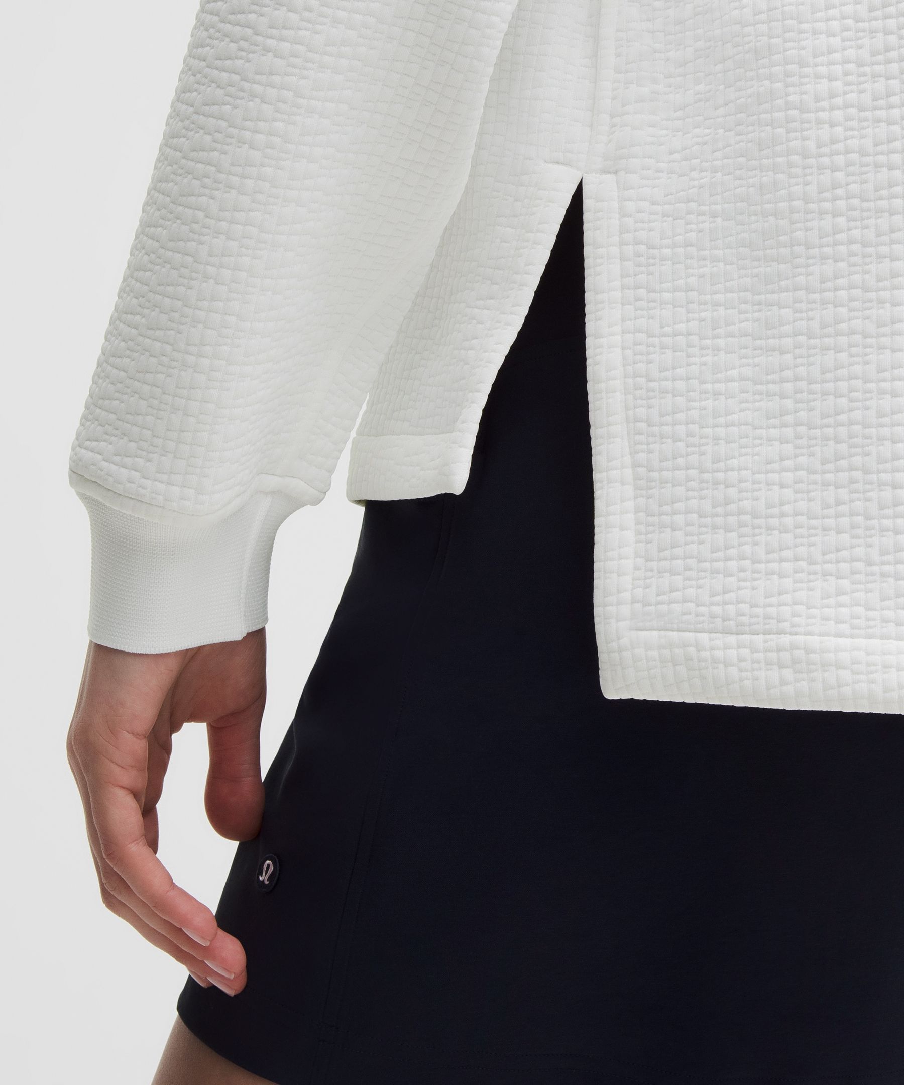 Jacquard High-Low Golf Pullover