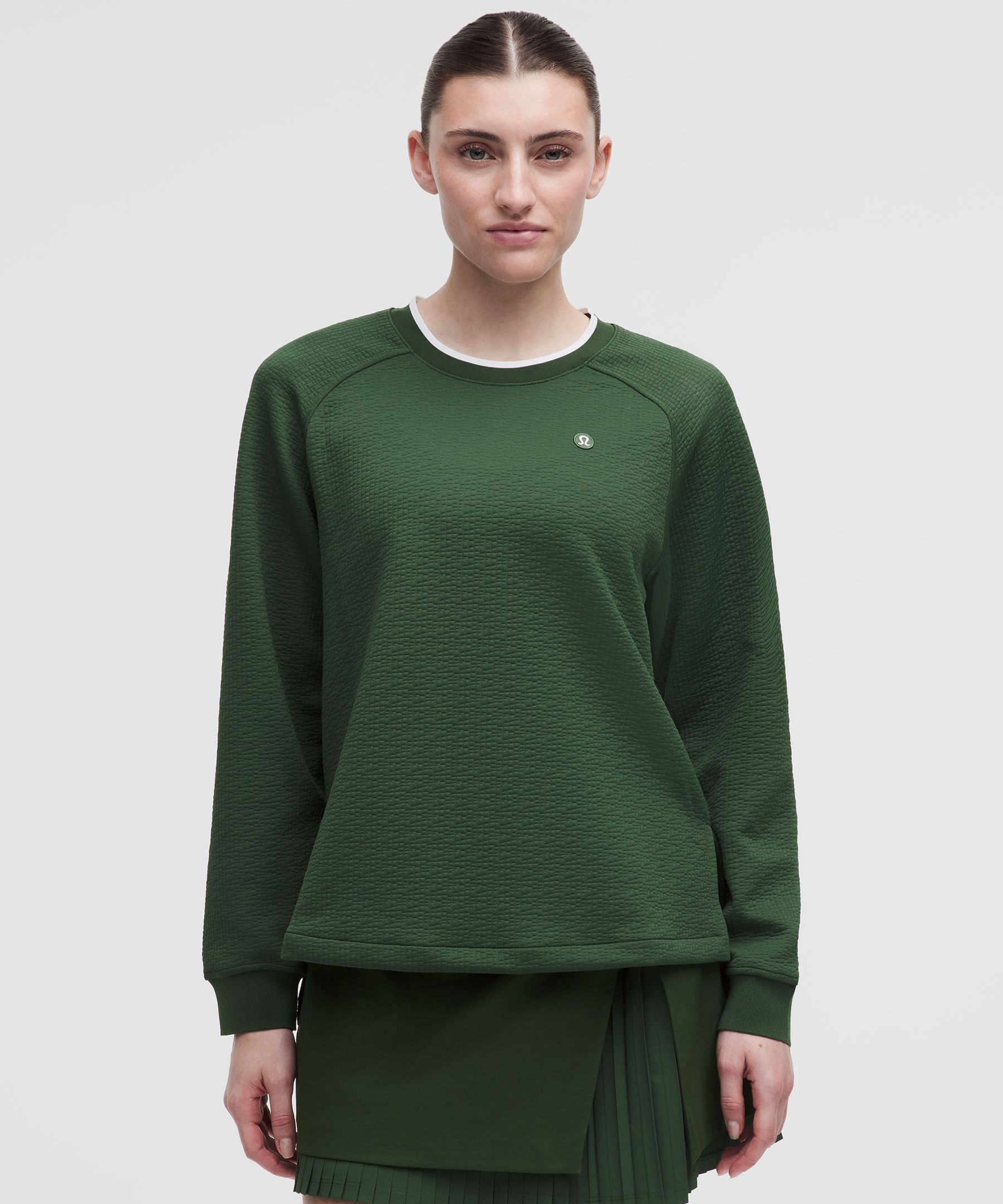 Jacquard High-Low Golf Pullover
