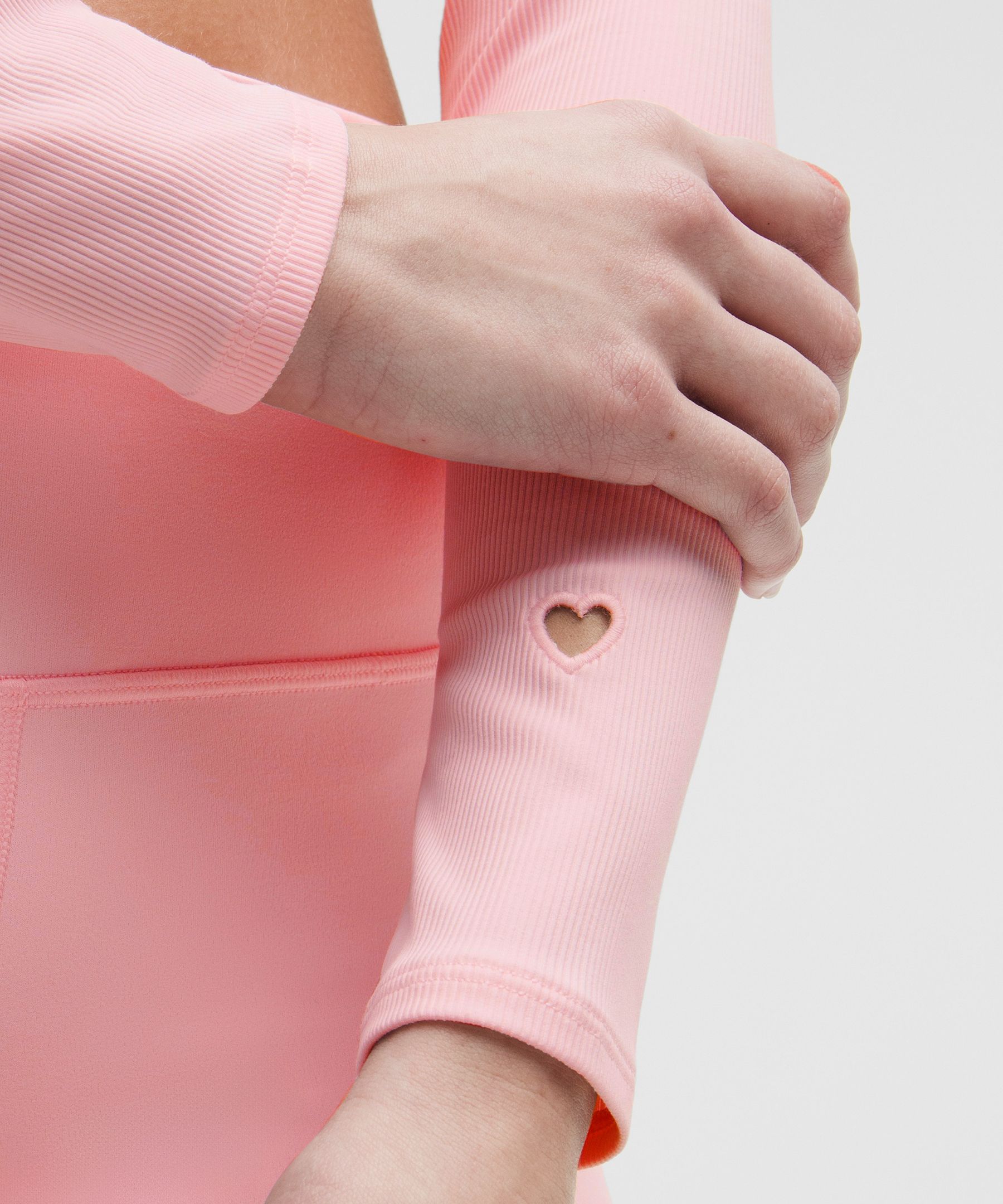 Nulu Ribbed Wrap-Front Long-Sleeve Shirt *Heart