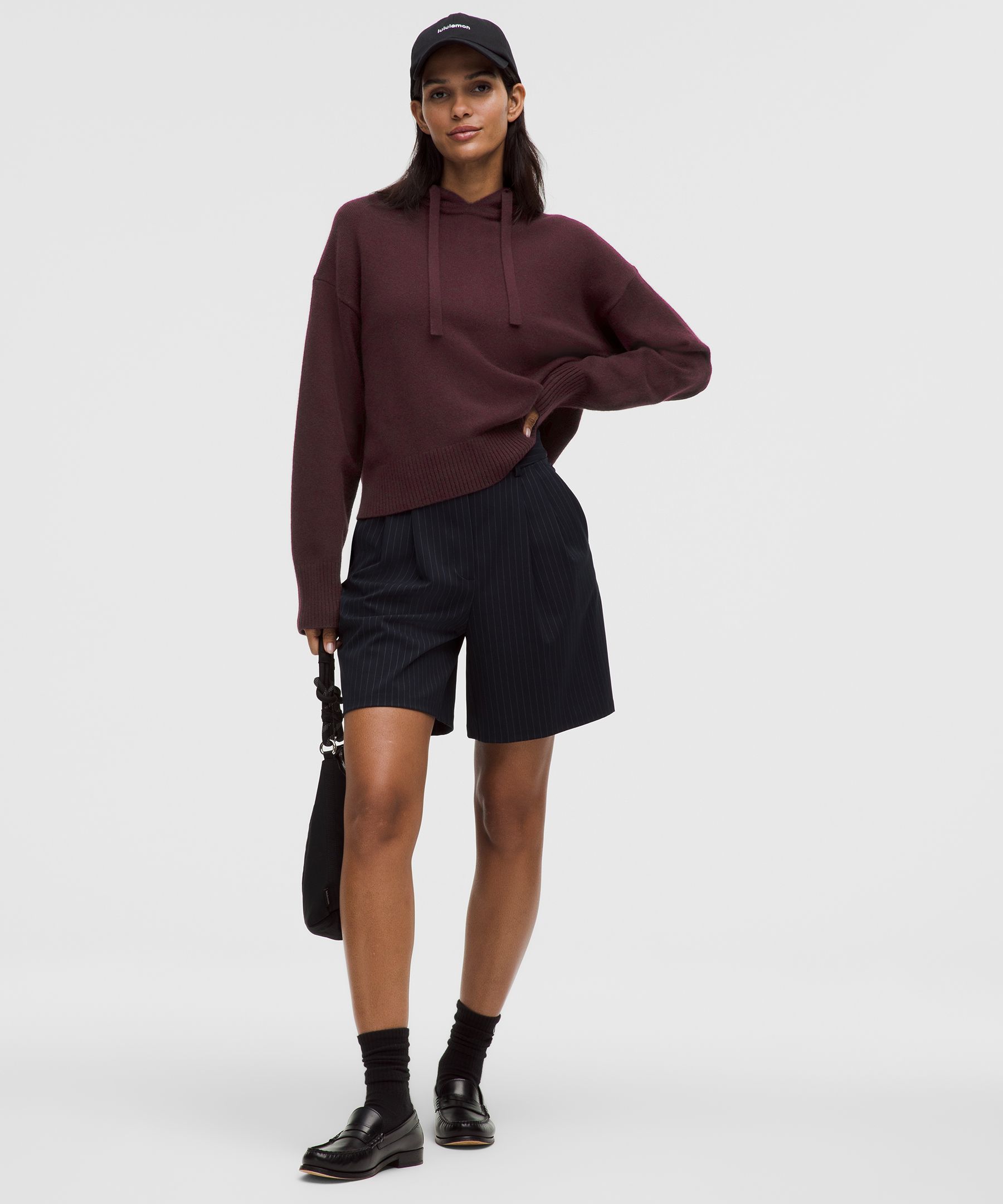 Lululemon Relaxed Cashmere Hoodie In Burgundy