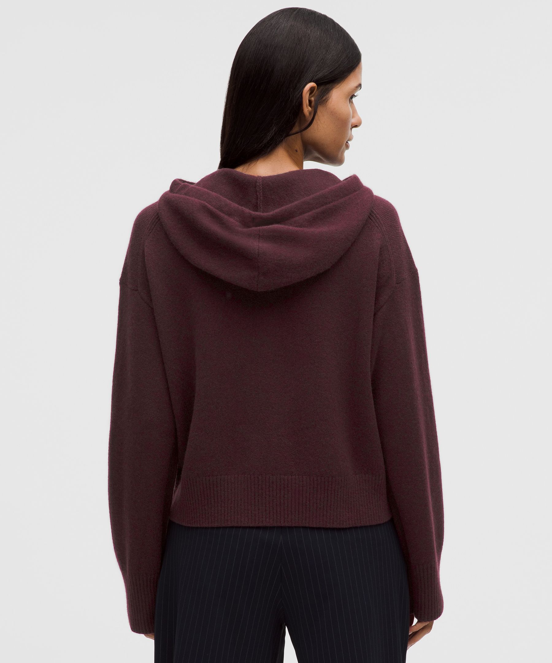 Lululemon Relaxed Cashmere Hoodie In Burgundy