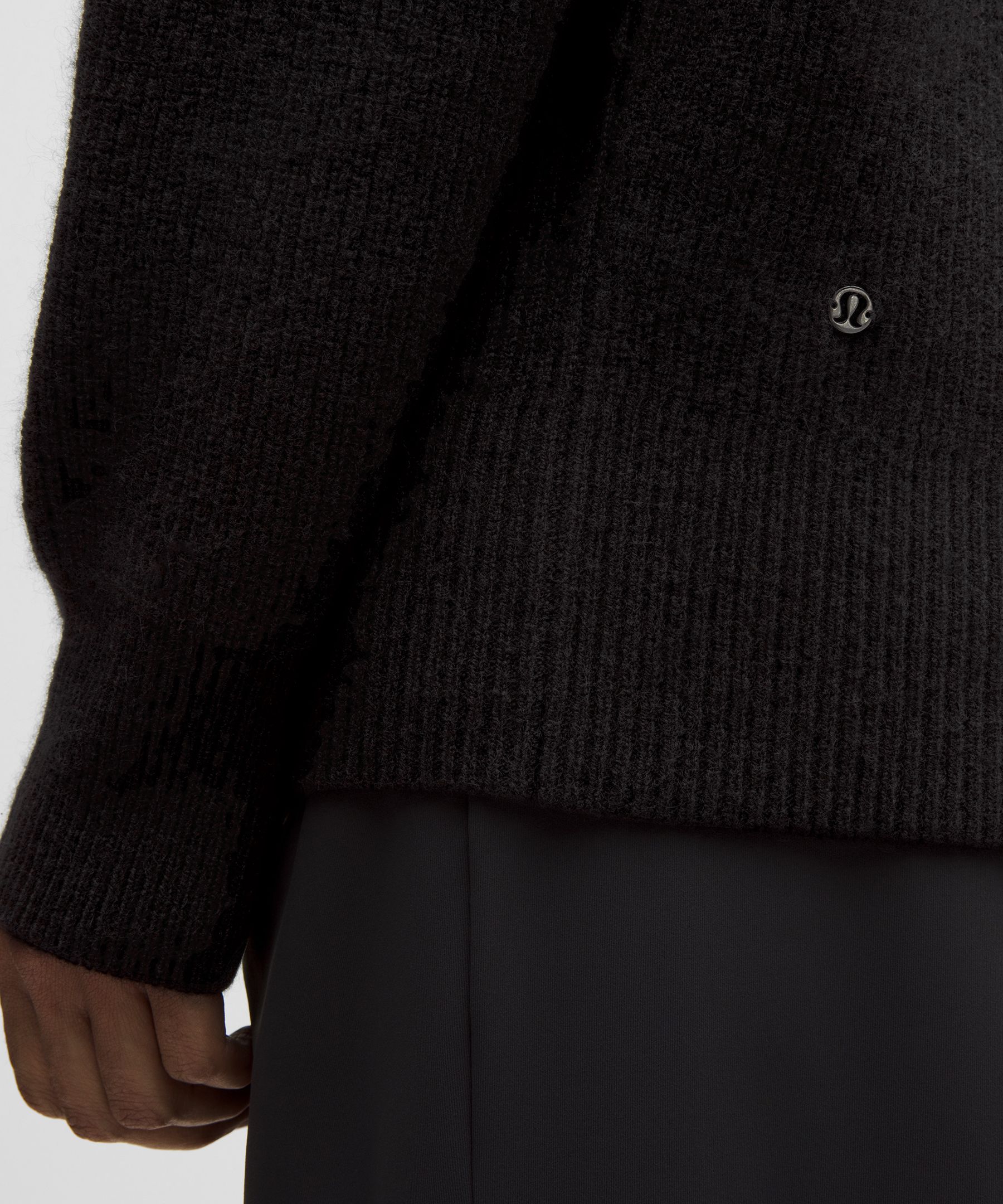 Lululemon Oversized Cashmere Funnel-neck Sweater In Black