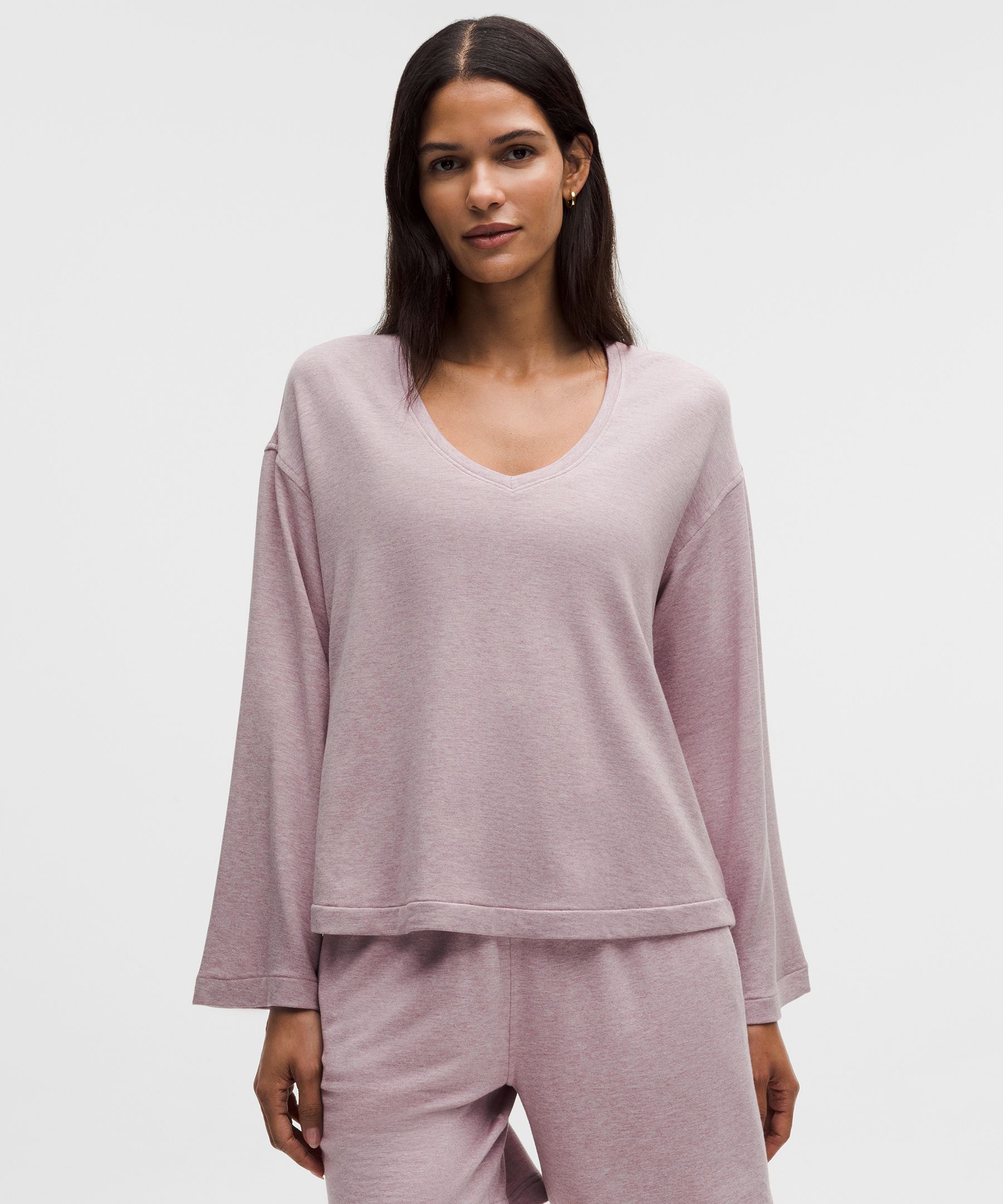 BeCalm V-Neck Bell Sleeve Shirt