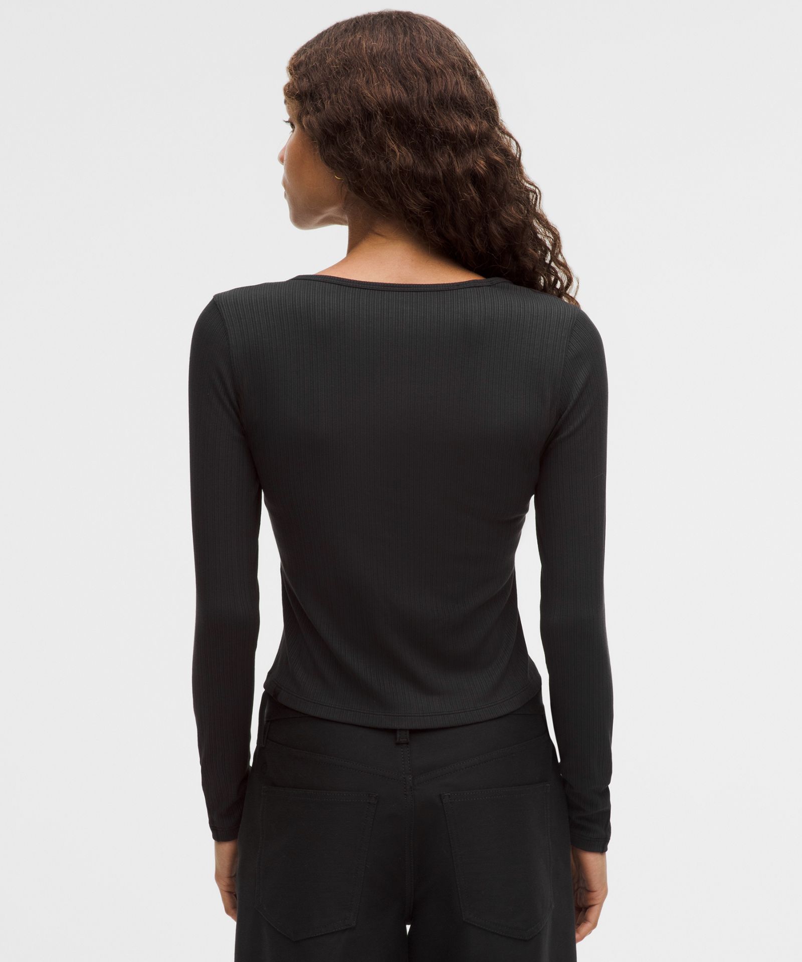 Lululemon Hold Tight Micro-Rib V-Neck Long-Sleeve Shirt — фото 3