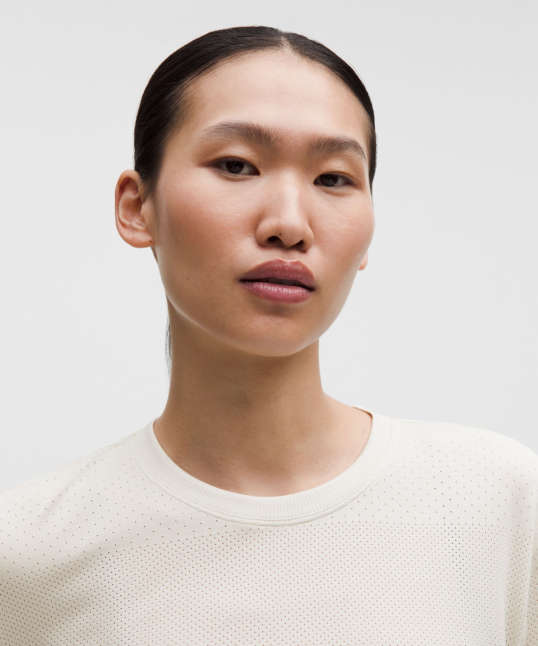 Swiftly Perforated Stripe Long-Sleeve Shirt