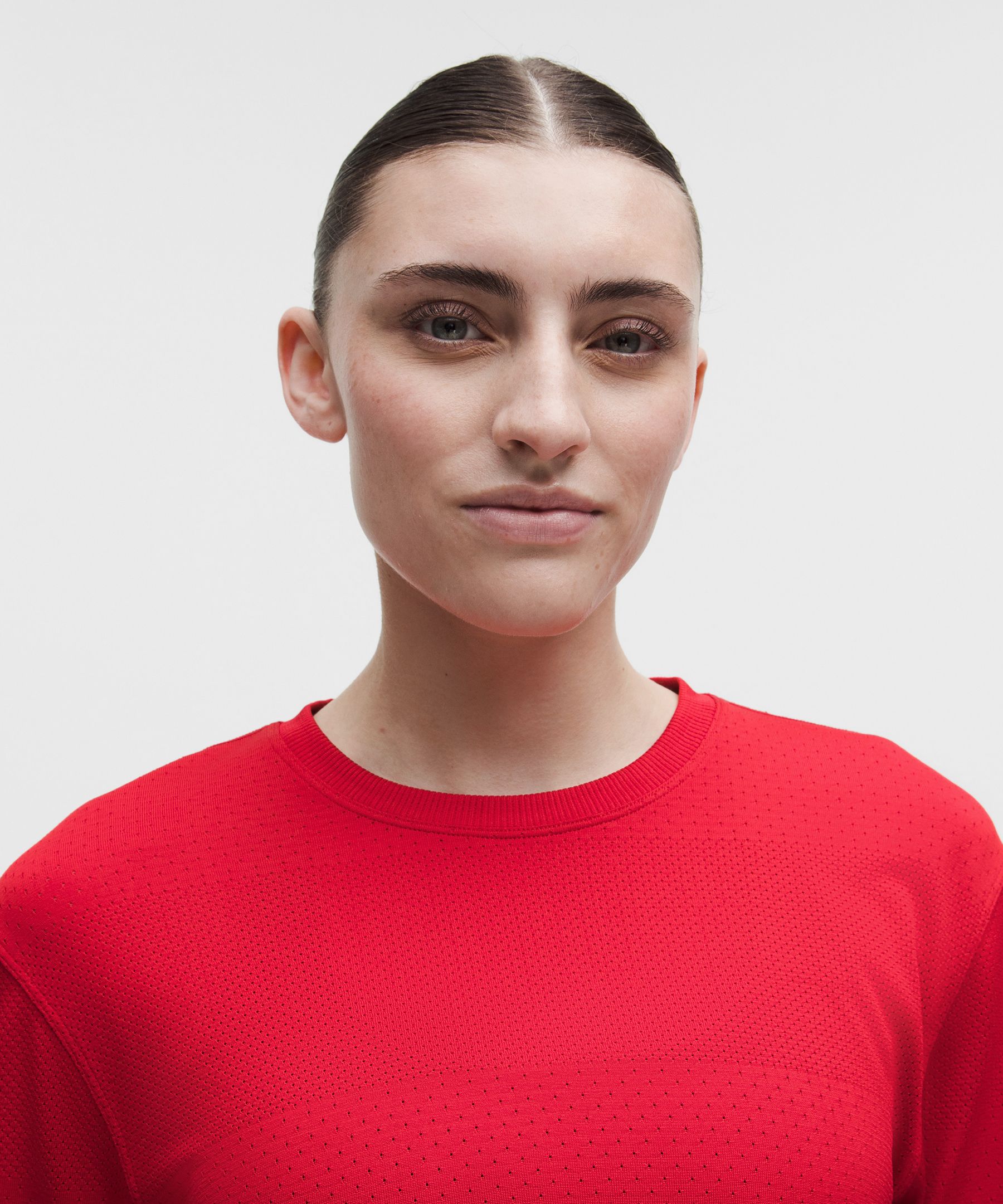 Swiftly Perforated Stripe Long-Sleeve Shirt