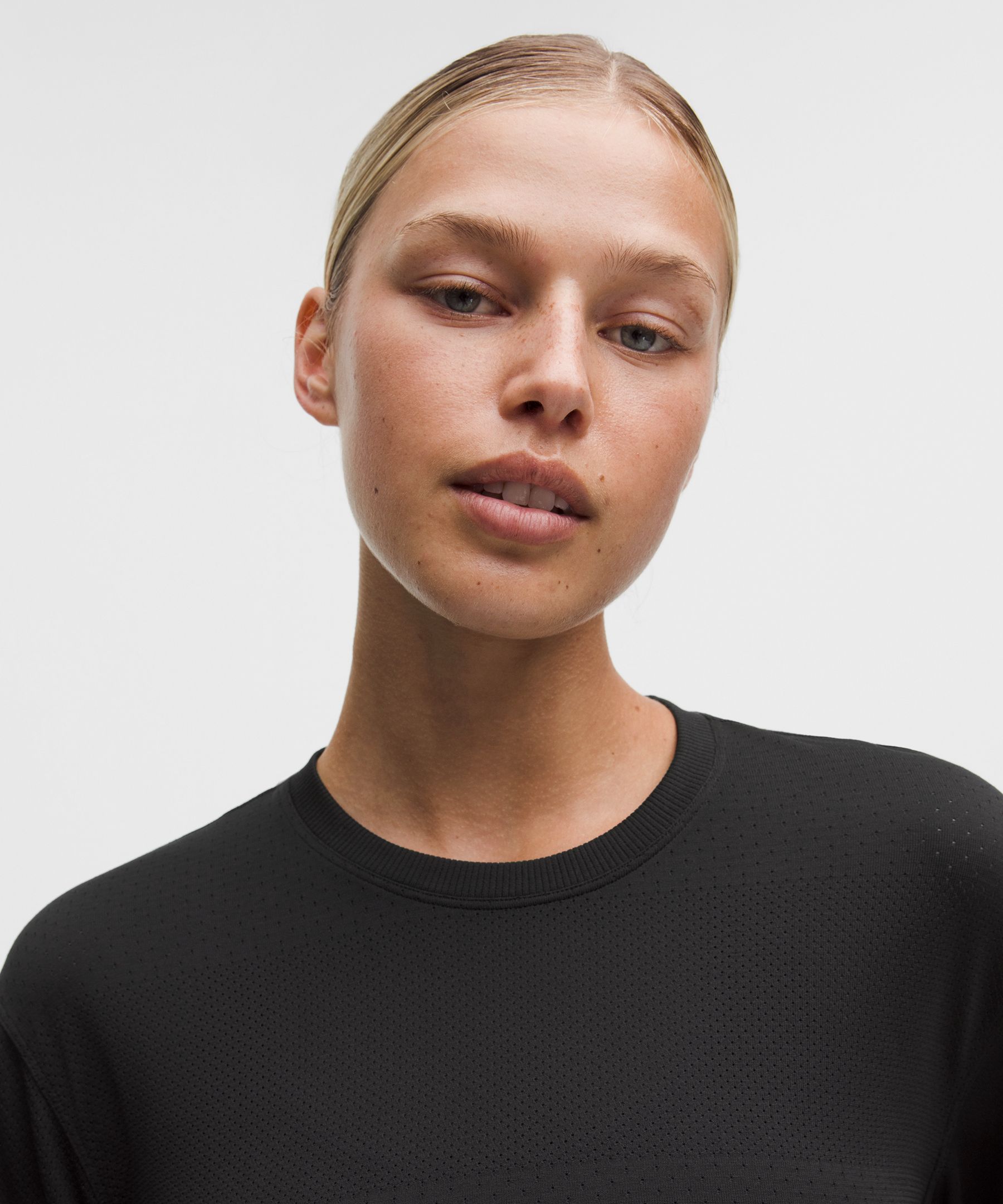 Swiftly Perforated Stripe Long-Sleeve Shirt