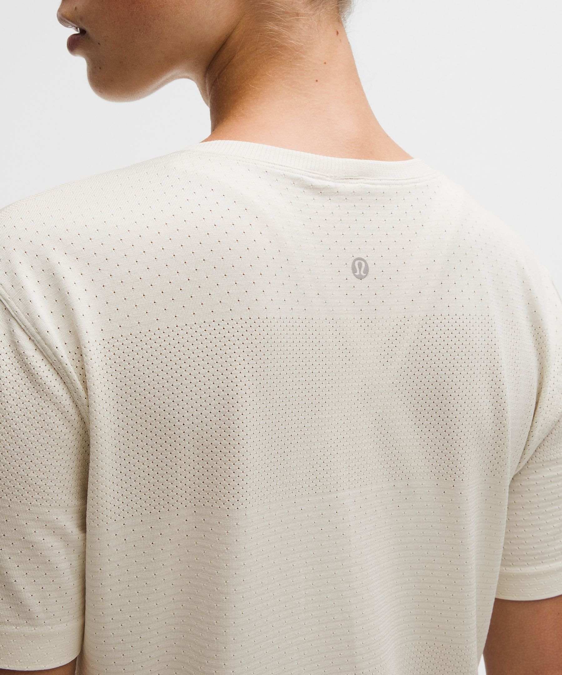 Swiftly Perforated Stripe Short-Sleeve Shirt