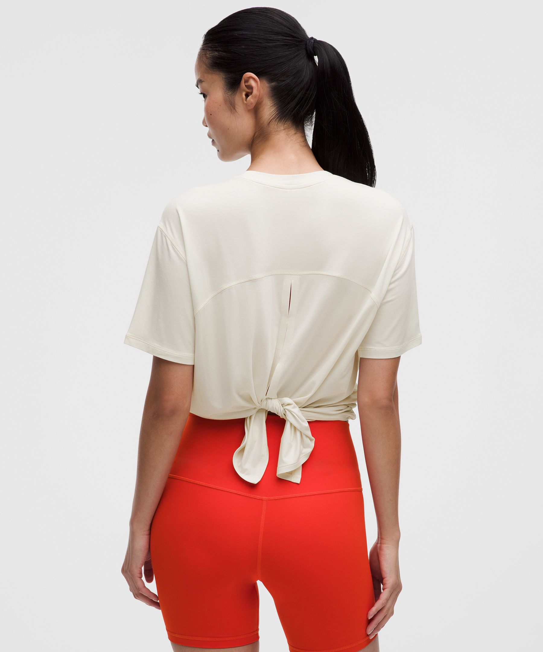 SilkAppeal Tie-Back Short-Sleeve Shirt