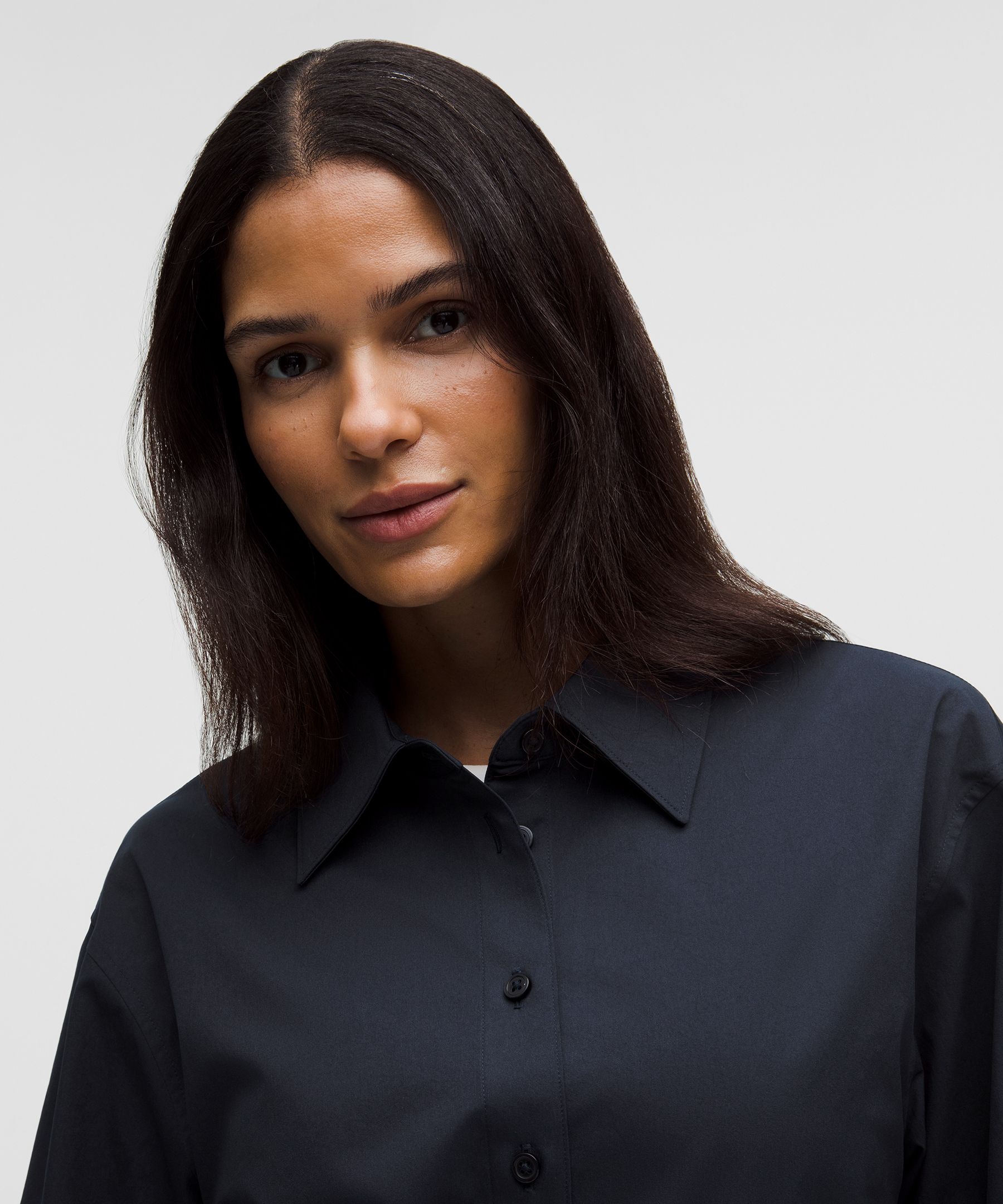 Woven Relaxed-Fit Button-Up Shirt