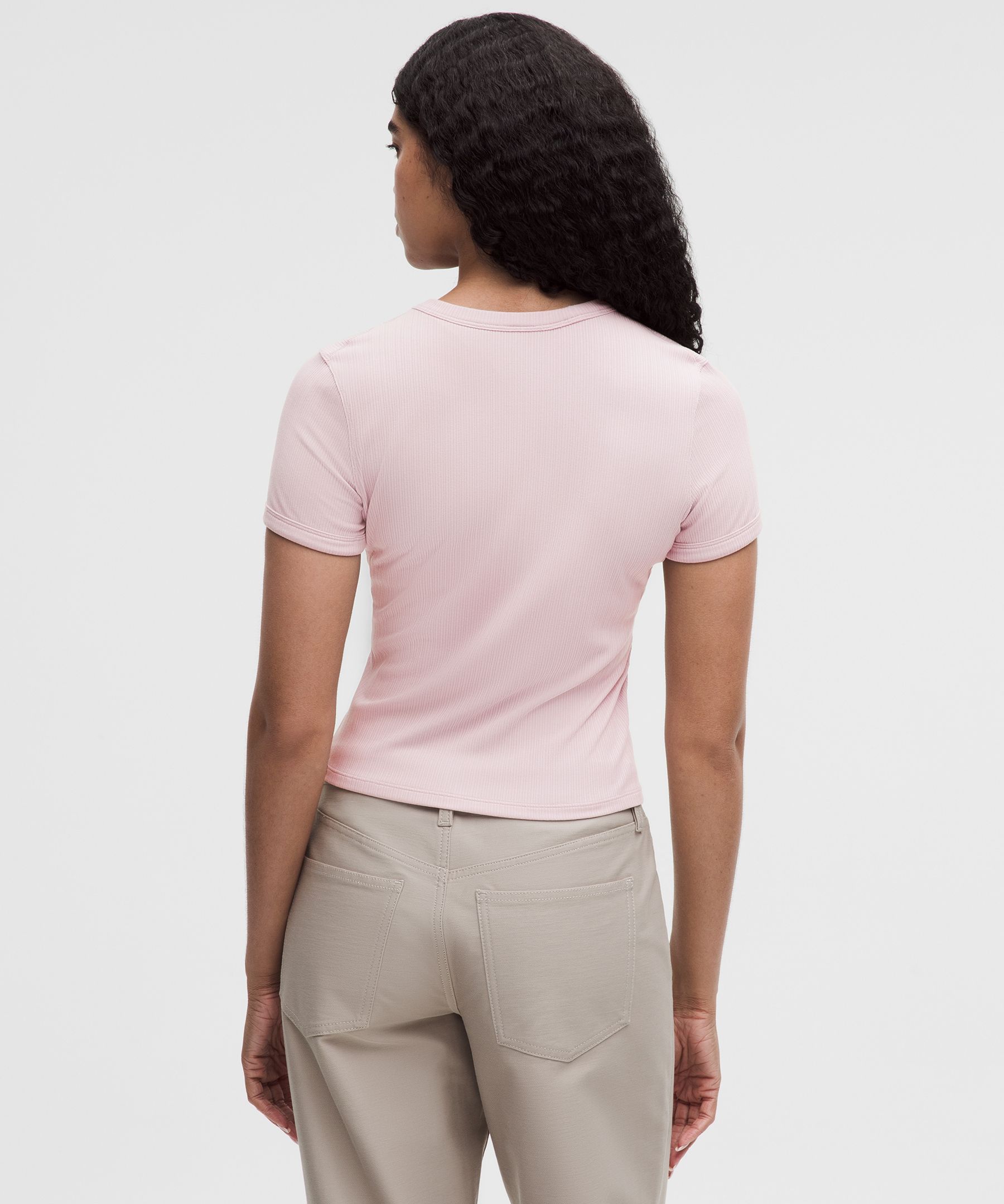 Hold Tight Micro-Rib Straight-Hem T-Shirt | Lululemon NZ